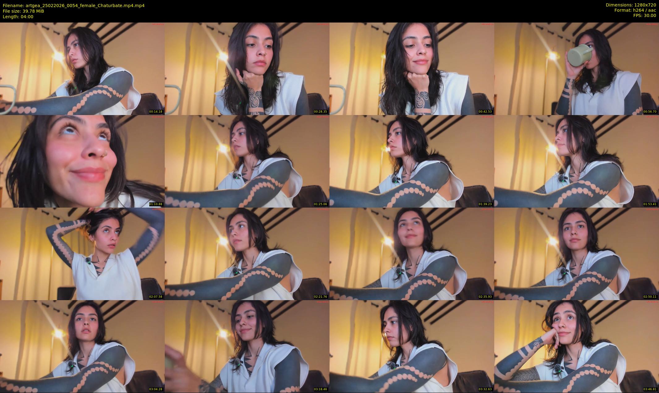 artgea — 4 minute Chaturbate female cam show recording, 720p, Feb 25, 2026