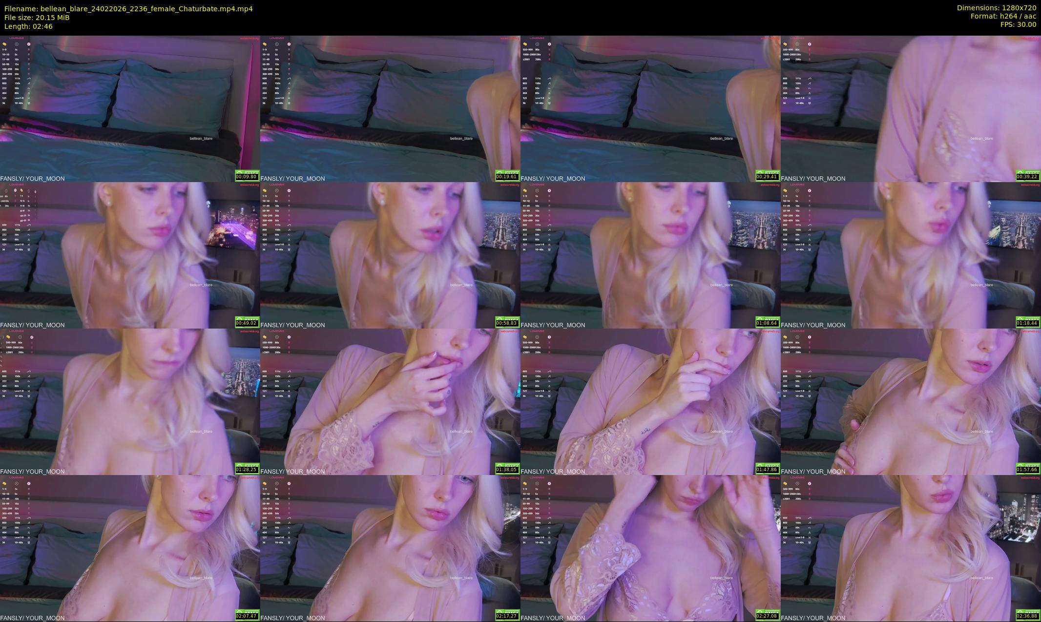 bellean_blare — 3 minute Chaturbate female cam show recording, 720p, Feb 24, 2026