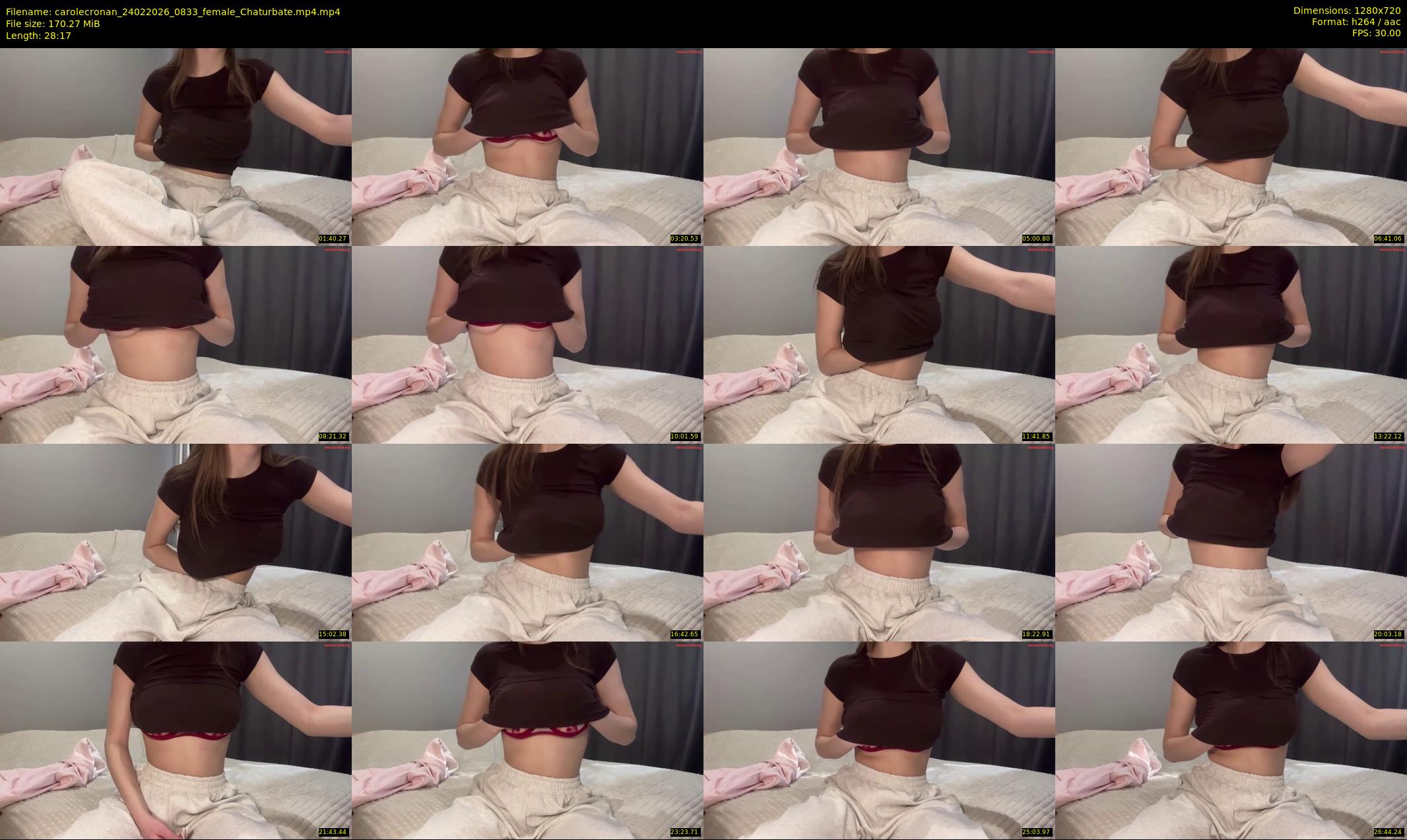 carolecronan — 29 minute Chaturbate female cam show recording, 720p, Feb 24, 2026