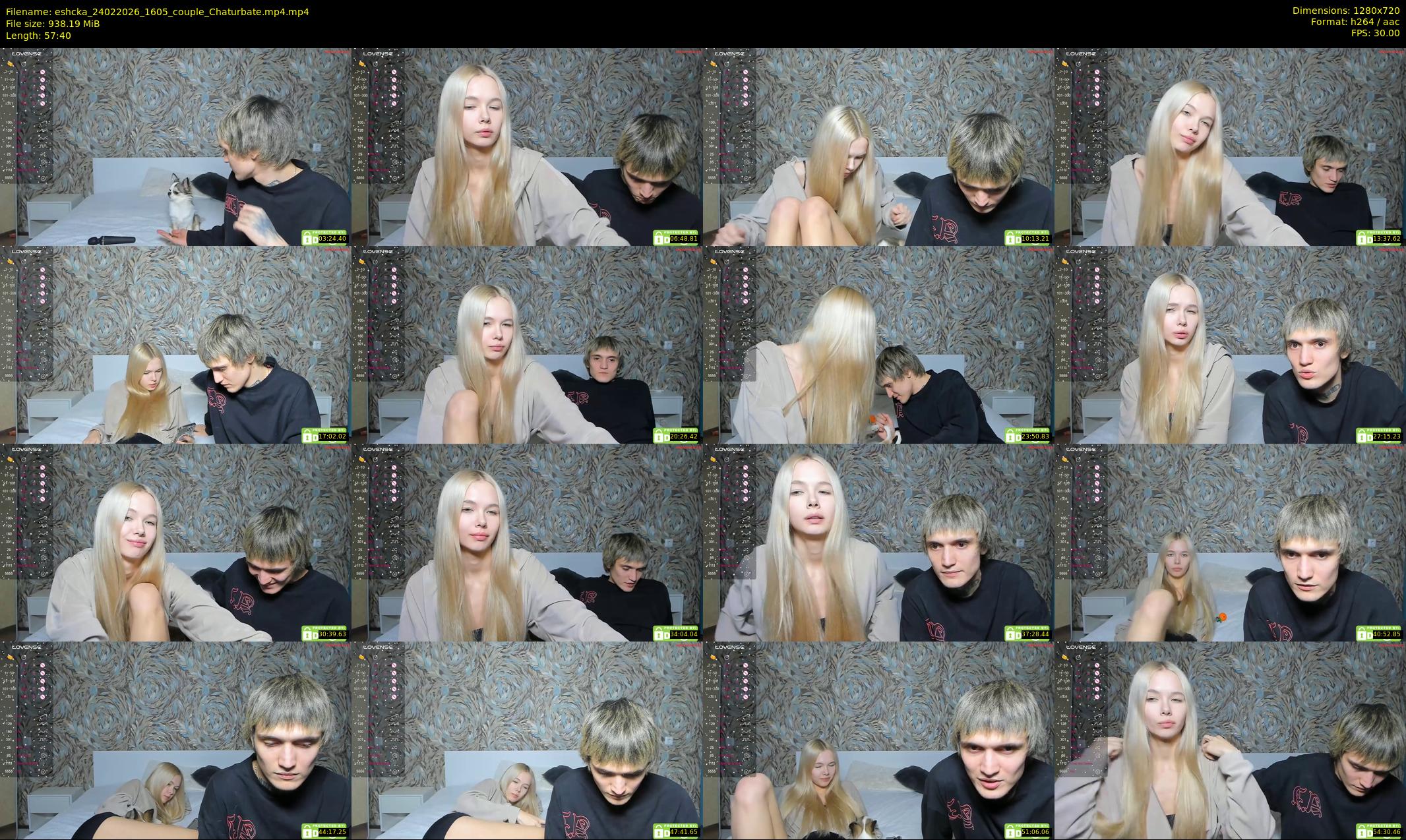 eshcka — 58 minute Chaturbate couple cam show recording, 720p, Feb 24, 2026