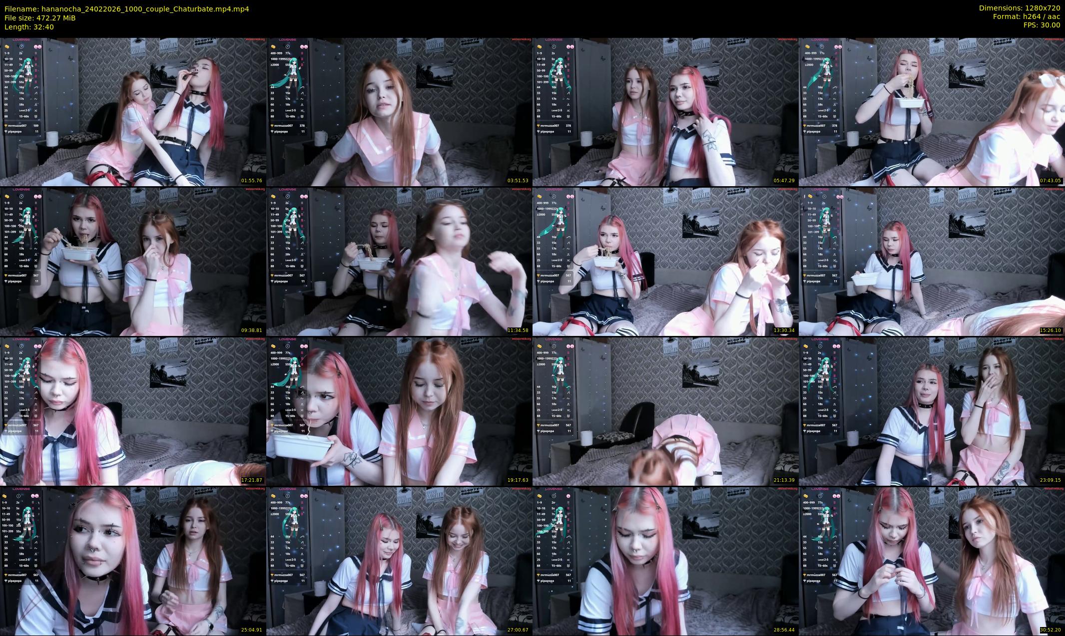 hananocha — 33 minute Chaturbate couple cam show recording, 720p, Feb 24, 2026