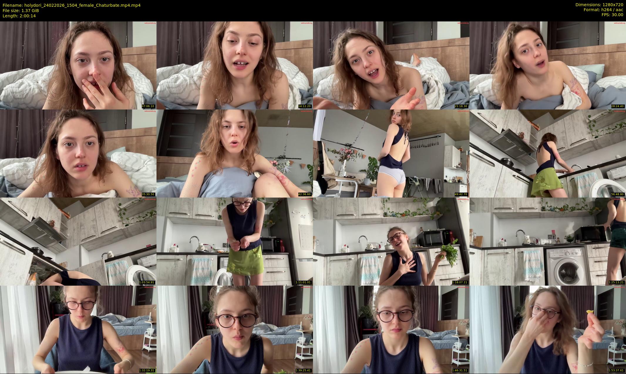 holydori — 121 minute Chaturbate female cam show recording, 720p, Feb 24, 2026