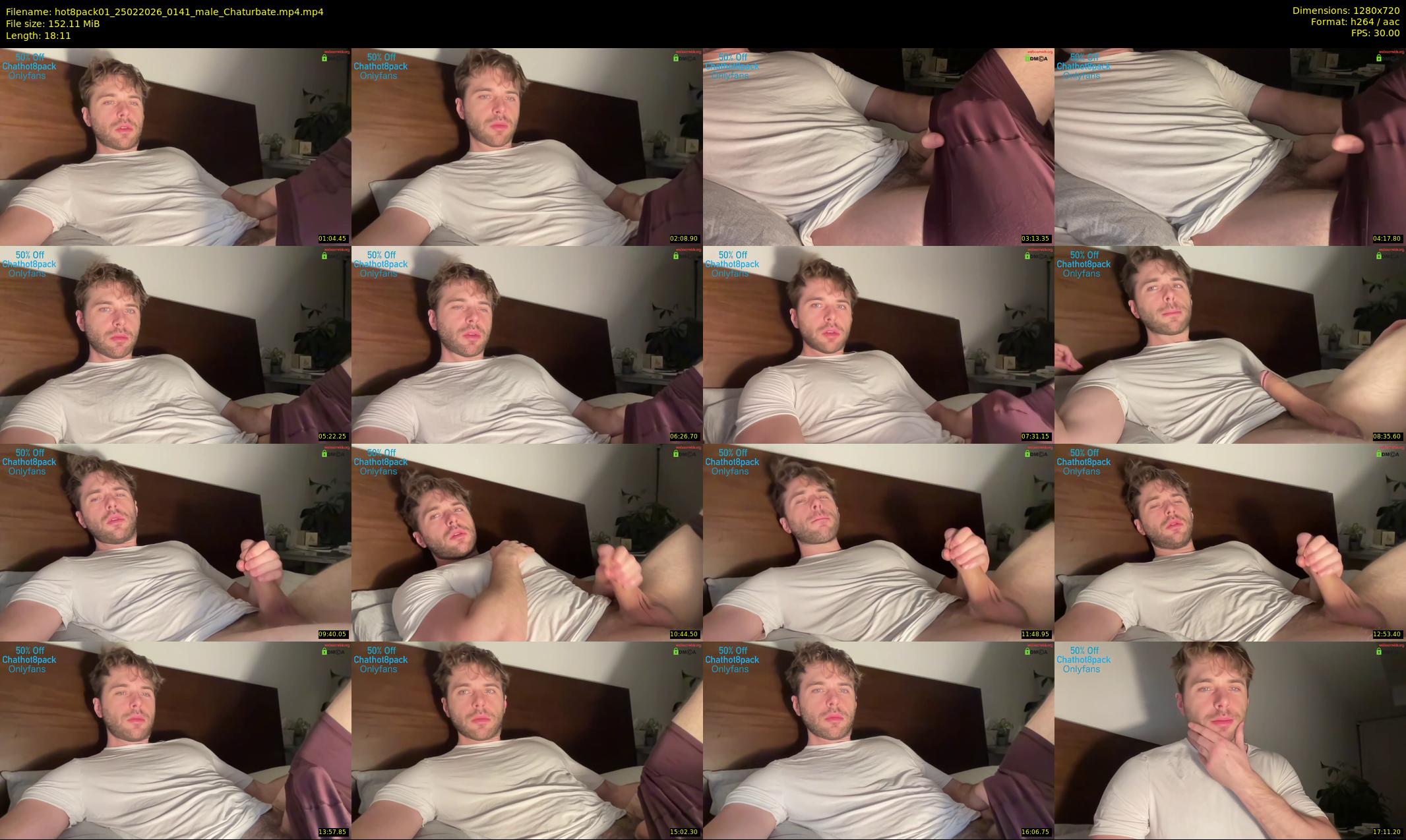 hot8pack01 — 19 minute Chaturbate male cam show recording, 720p, Feb 25, 2026