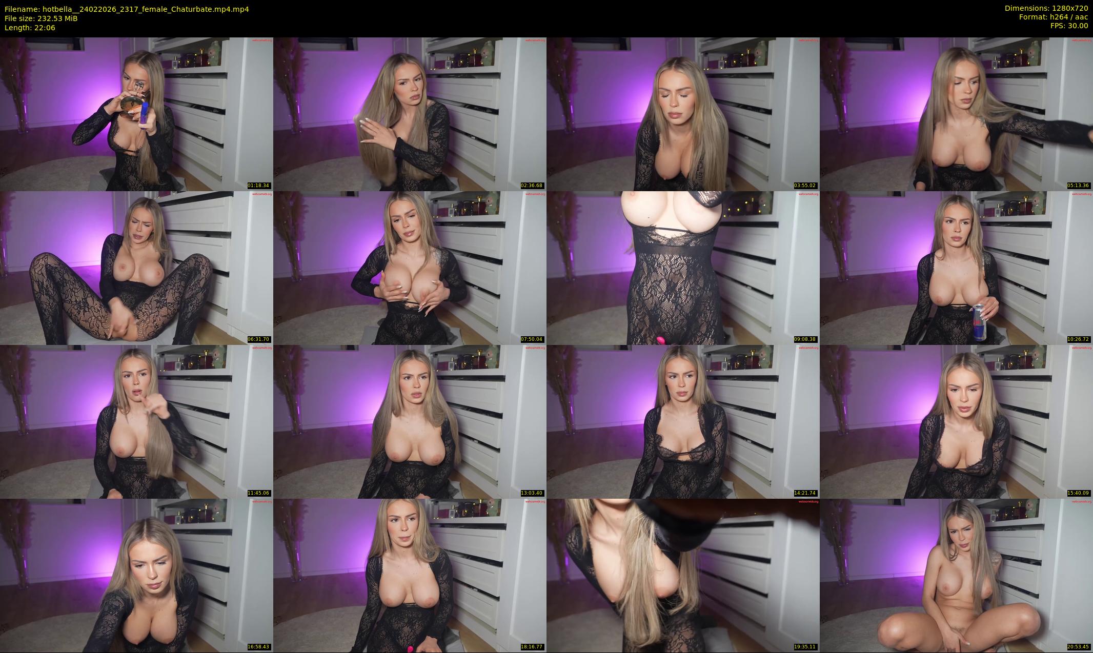 hotbella_ — 23 minute Chaturbate female cam show recording, 720p, Feb 24, 2026
