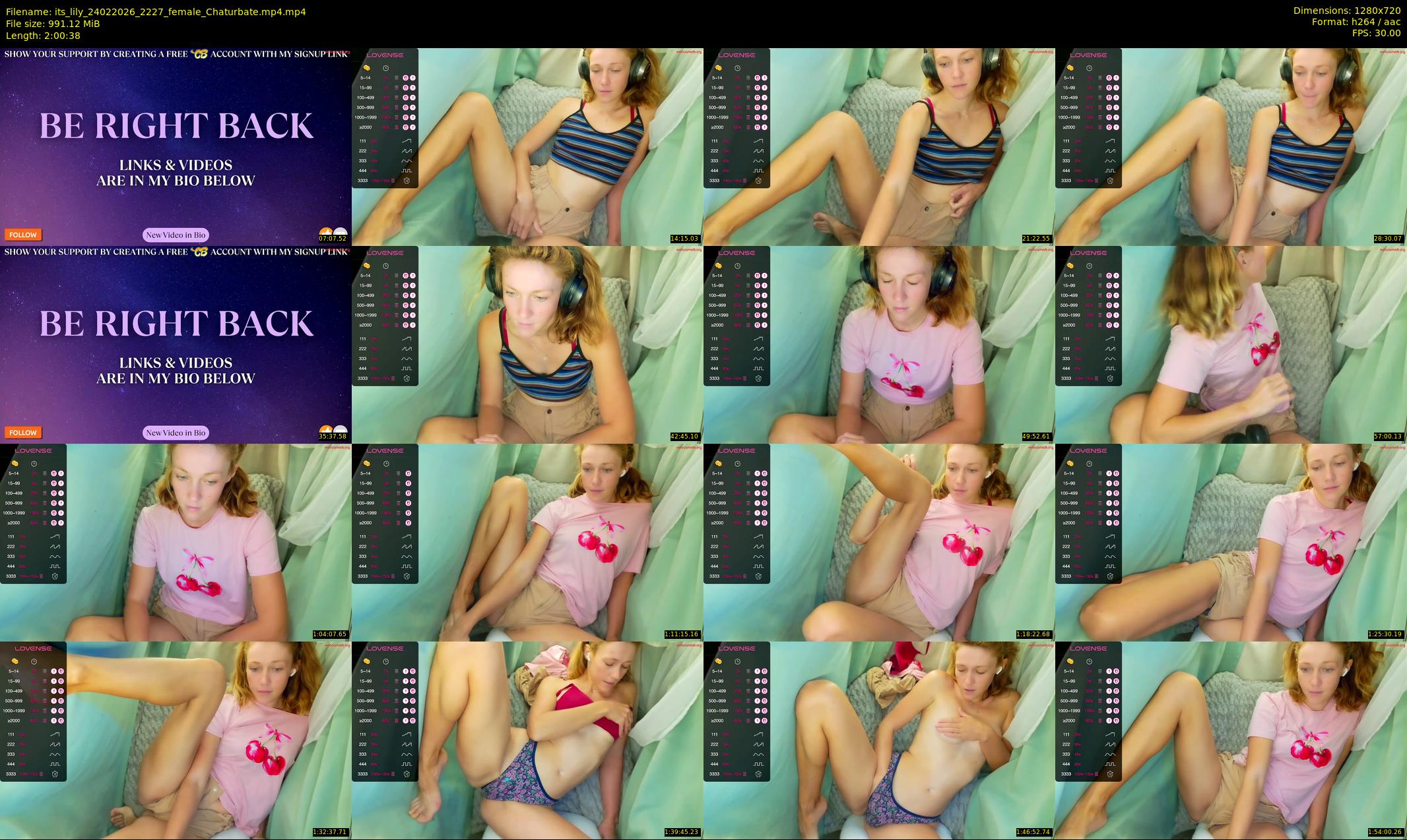 its_lily — 121 minute Chaturbate female cam show recording, 720p, Feb 24, 2026