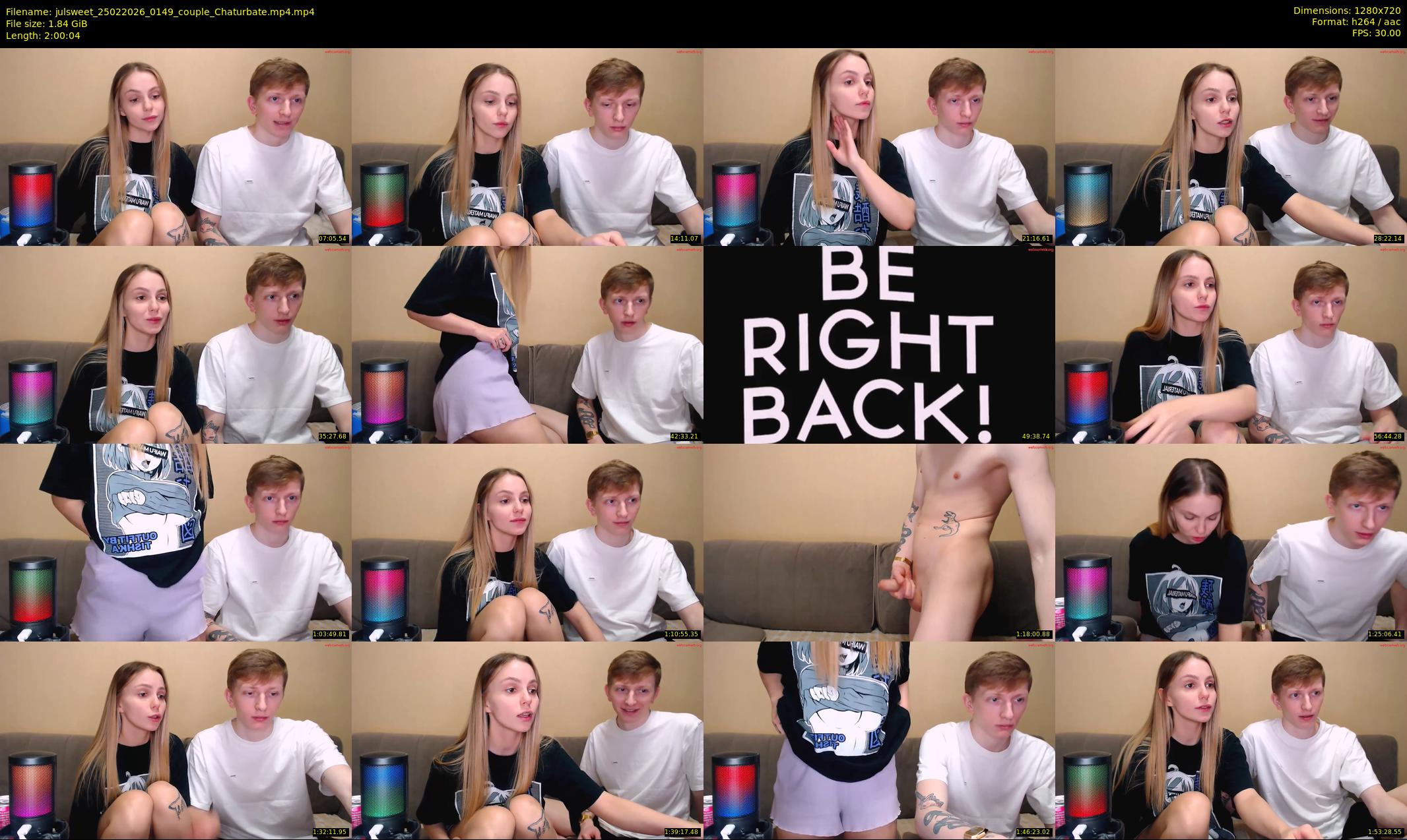julsweet — 121 minute Chaturbate male cam show recording, 720p, Feb 25, 2026