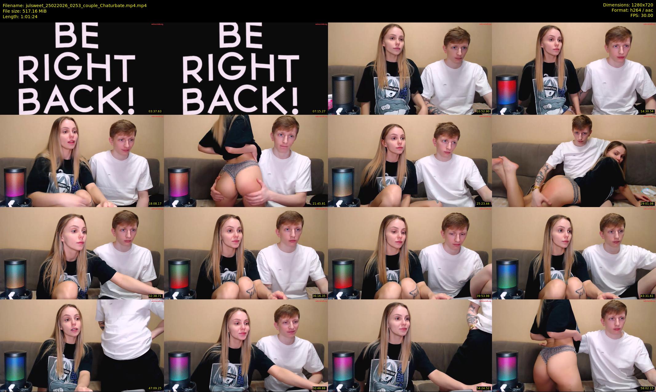 julsweet — 62 minute Chaturbate male cam show recording, 720p, Feb 25, 2026