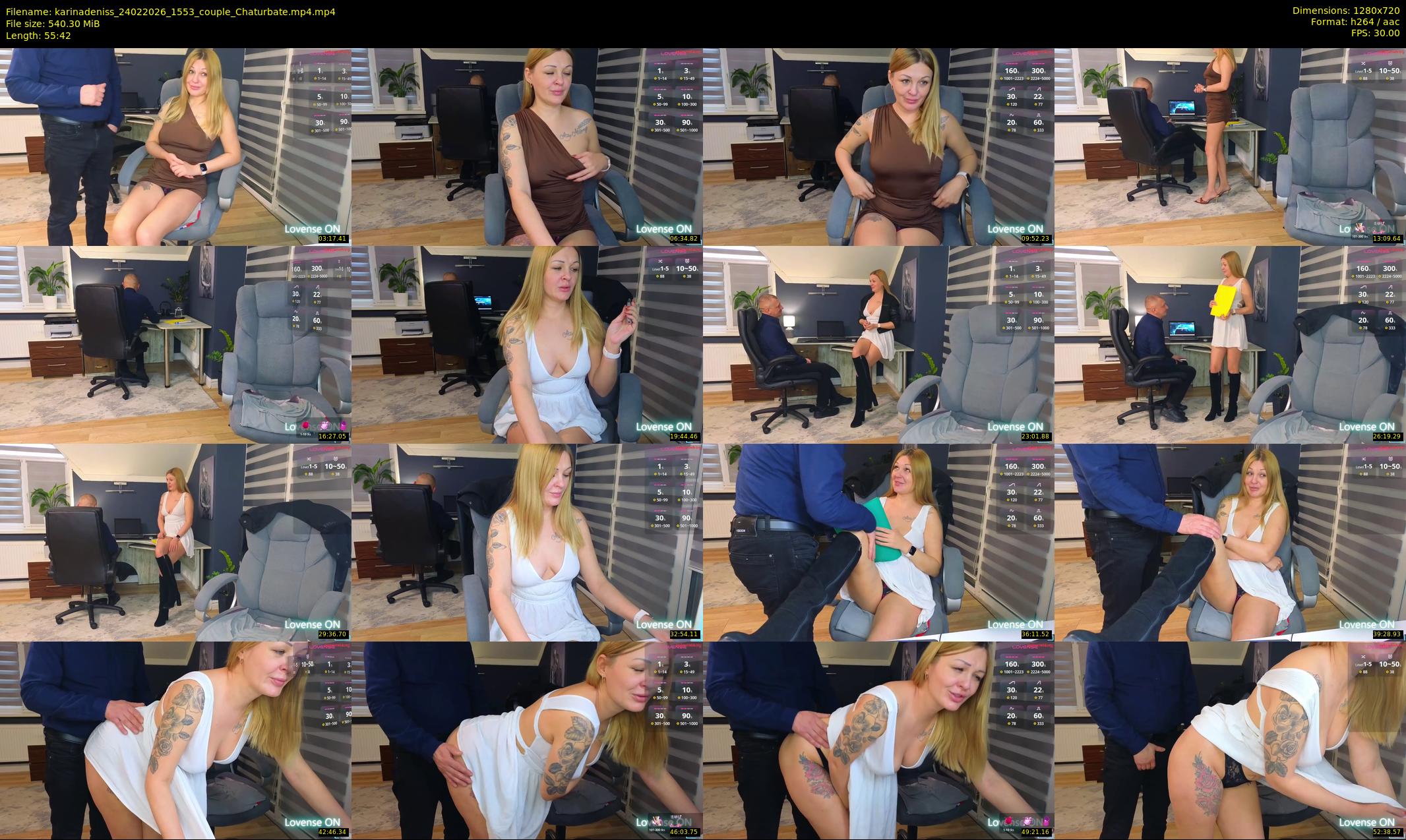 karinadeniss — 56 minute Chaturbate couple cam show recording, 720p, Feb 24, 2026