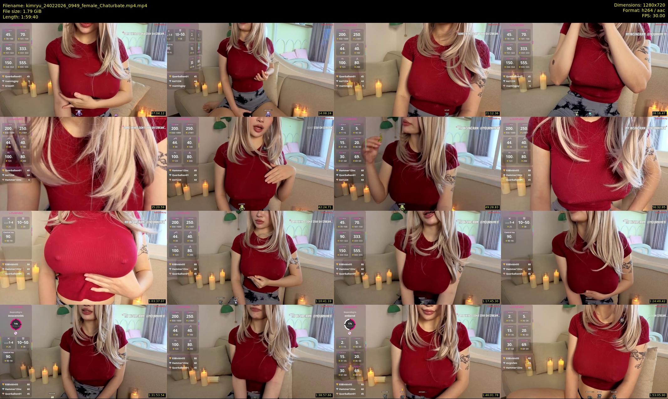 kimryu — 120 minute Chaturbate female cam show recording, 720p, Feb 24, 2026