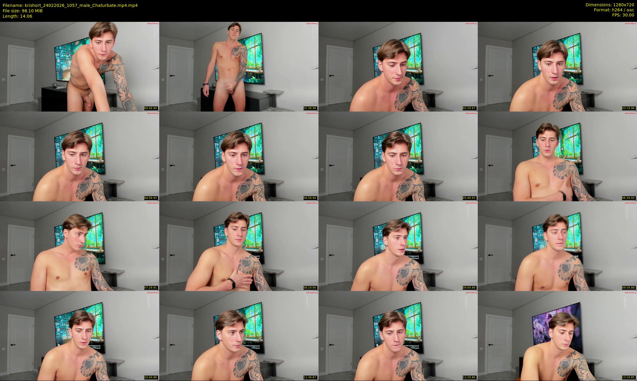 krishort — 15 minute Chaturbate male cam show recording, 720p, Feb 24, 2026