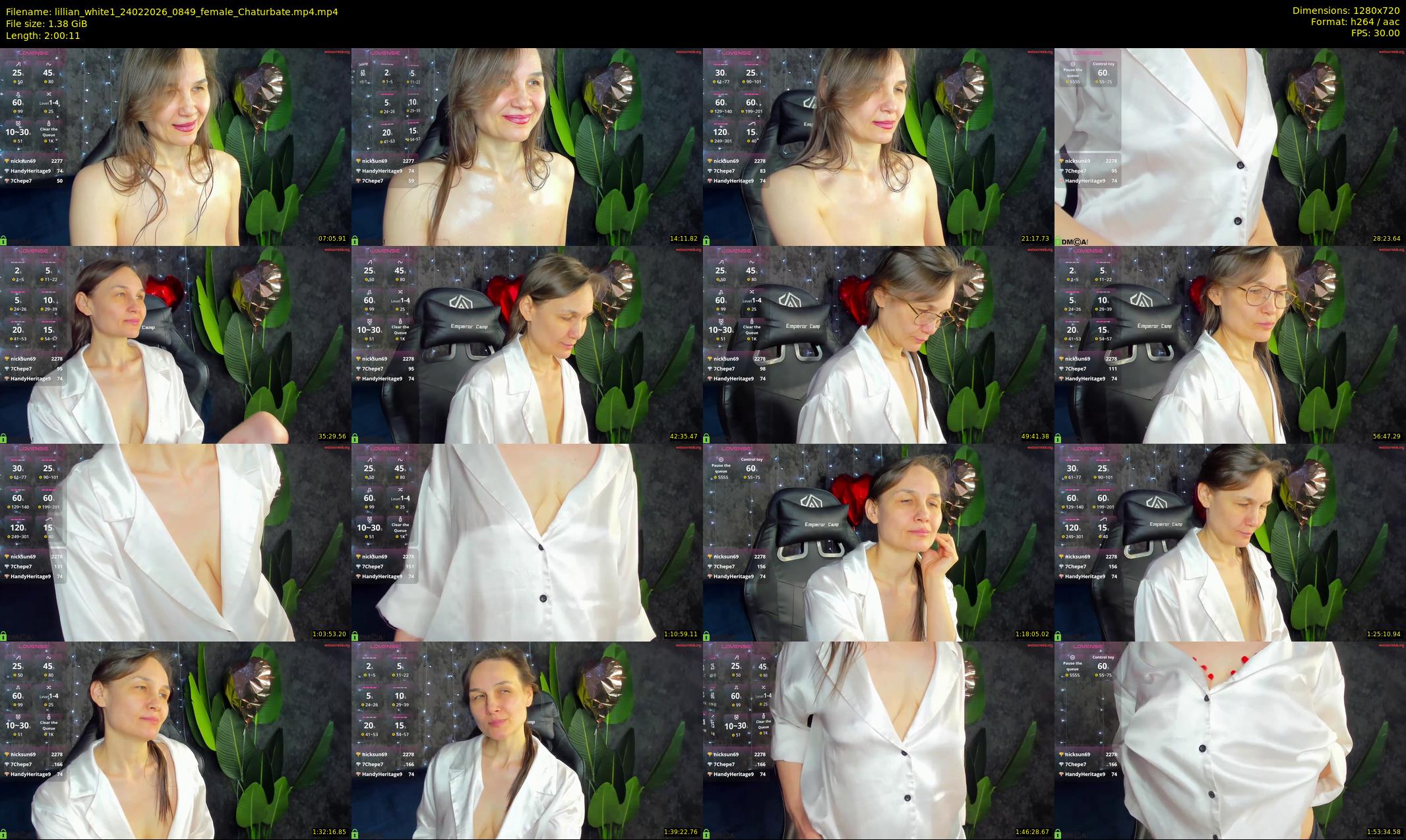 lillian_white1 — 121 minute Chaturbate female cam show recording, 720p, Feb 24, 2026