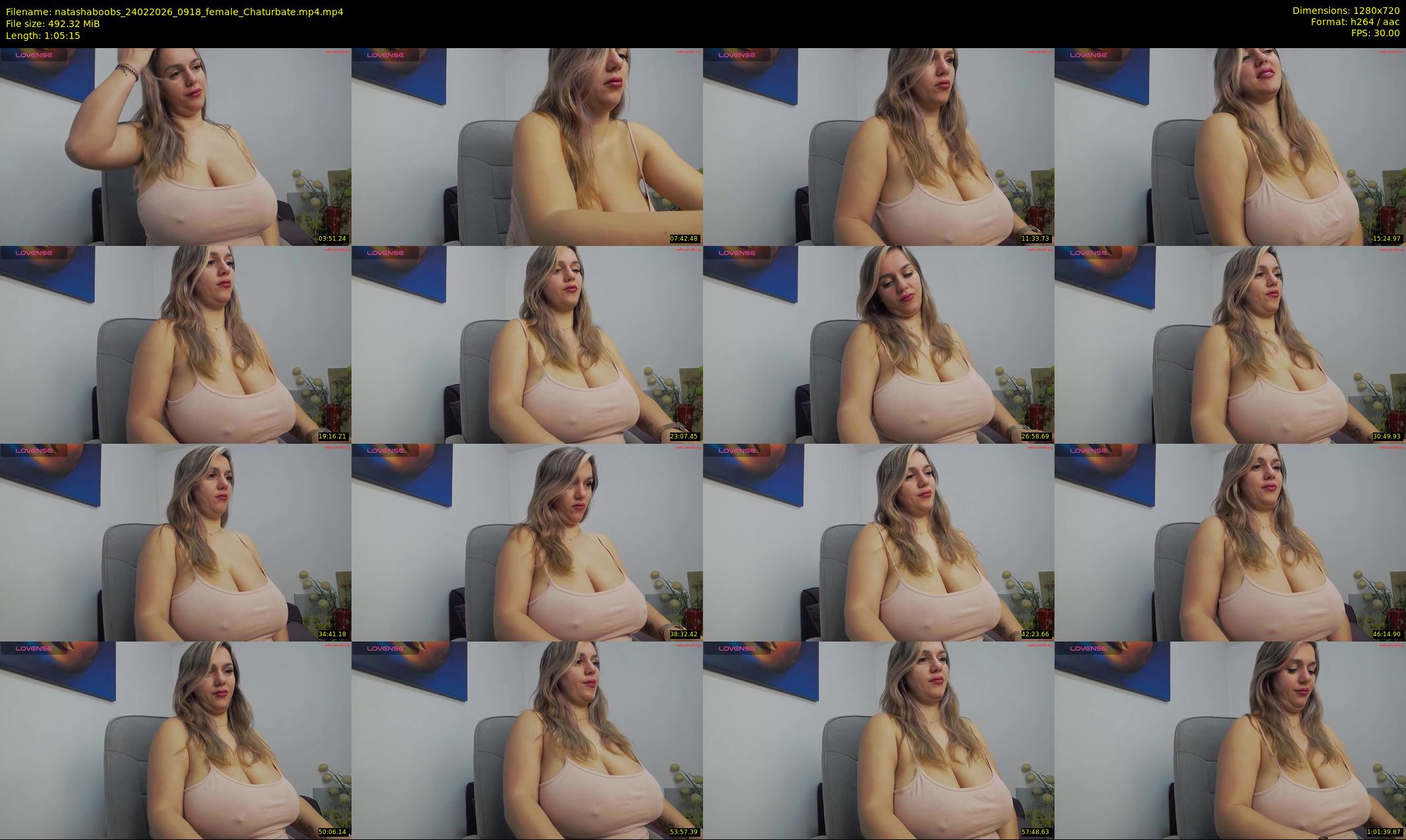 natashaboobs — 66 minute Chaturbate female cam show recording, 720p, Feb 24, 2026