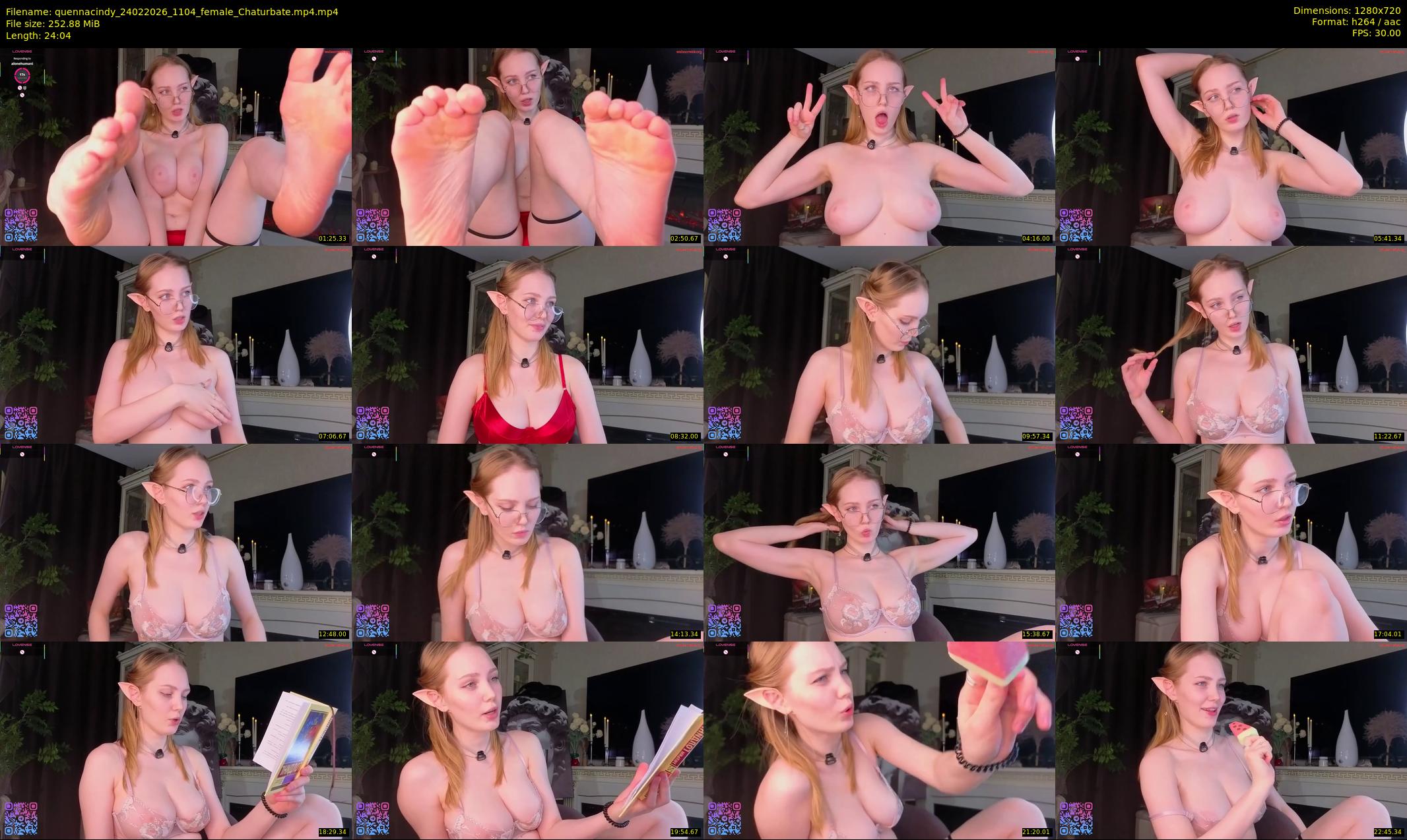 quennacindy — 25 minute Chaturbate female cam show recording, 720p, Feb 24, 2026