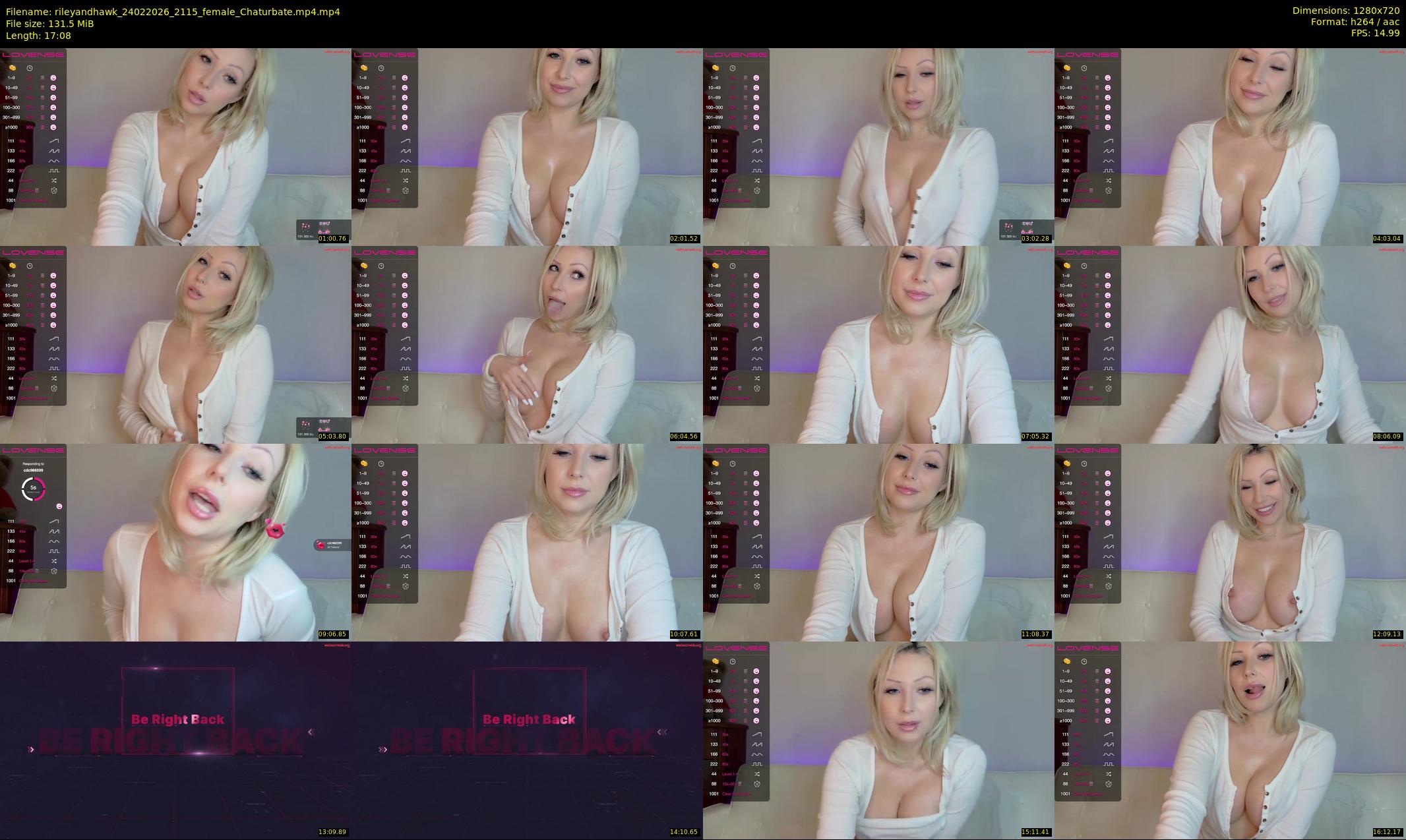 rileyandhawk — 18 minute Chaturbate couple cam show recording, 720p, Feb 24, 2026