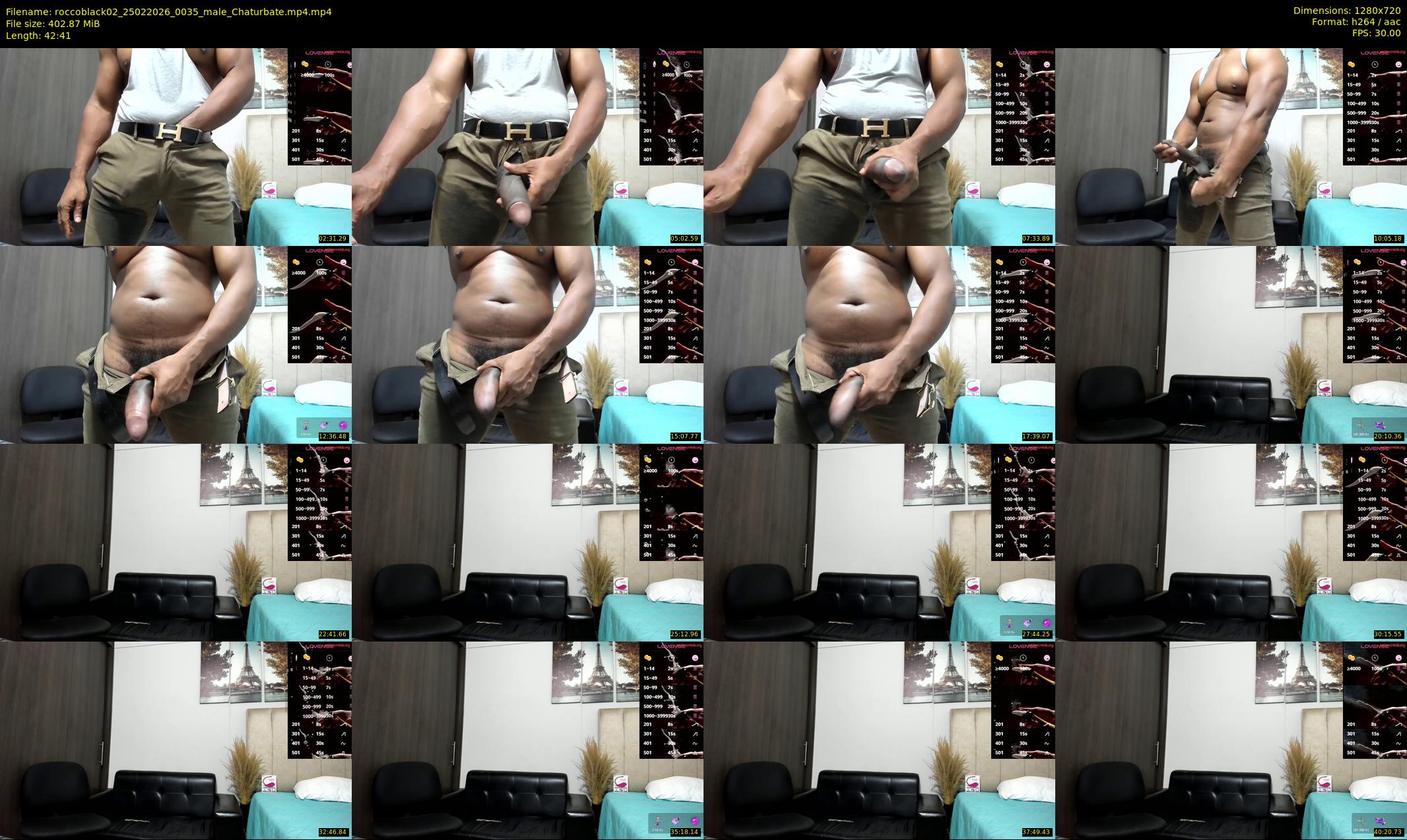 roccoblack02 — 43 minute Chaturbate male cam show recording, 720p, Feb 25, 2026
