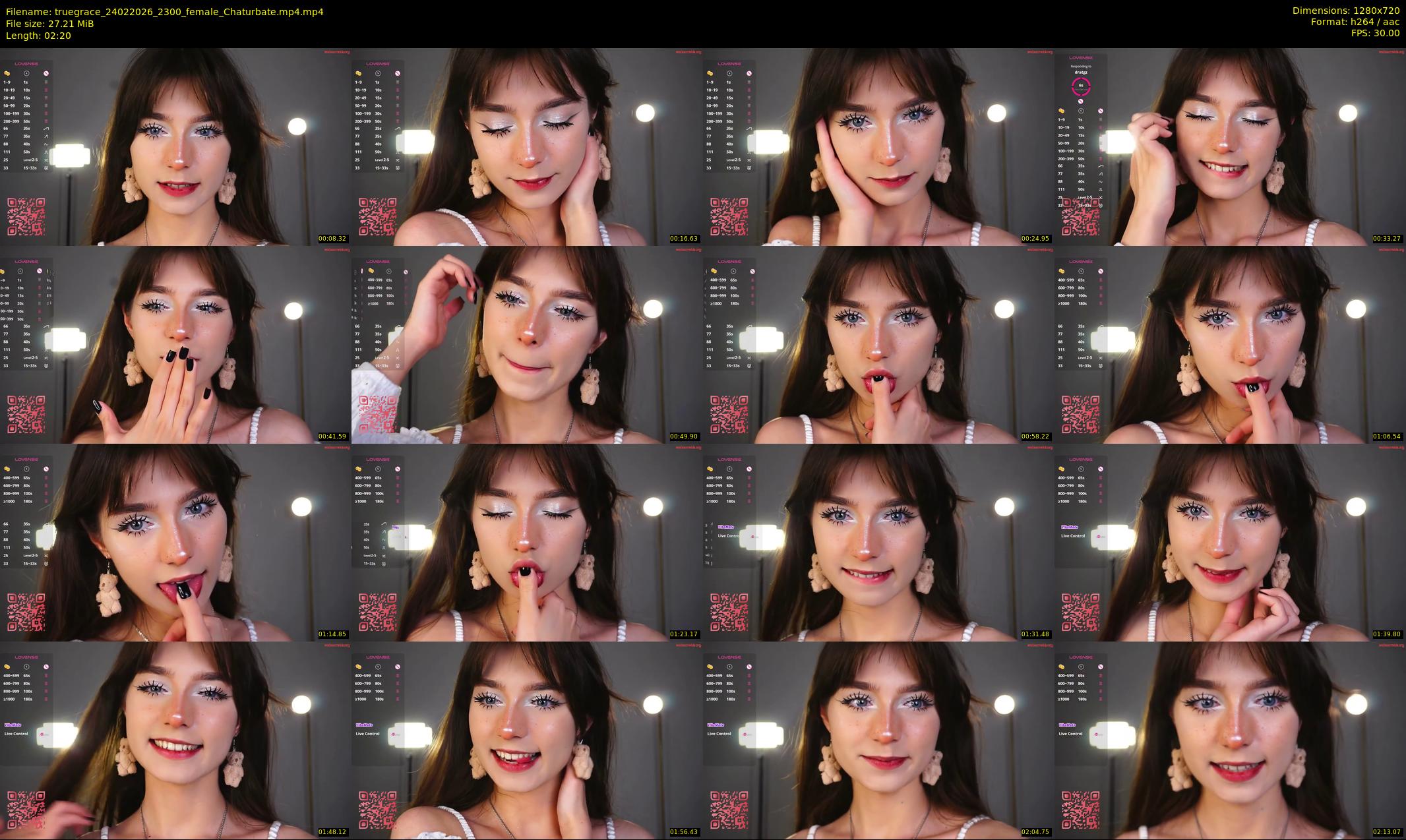 truegrace — 3 minute Chaturbate female cam show recording, 720p, Feb 24, 2026
