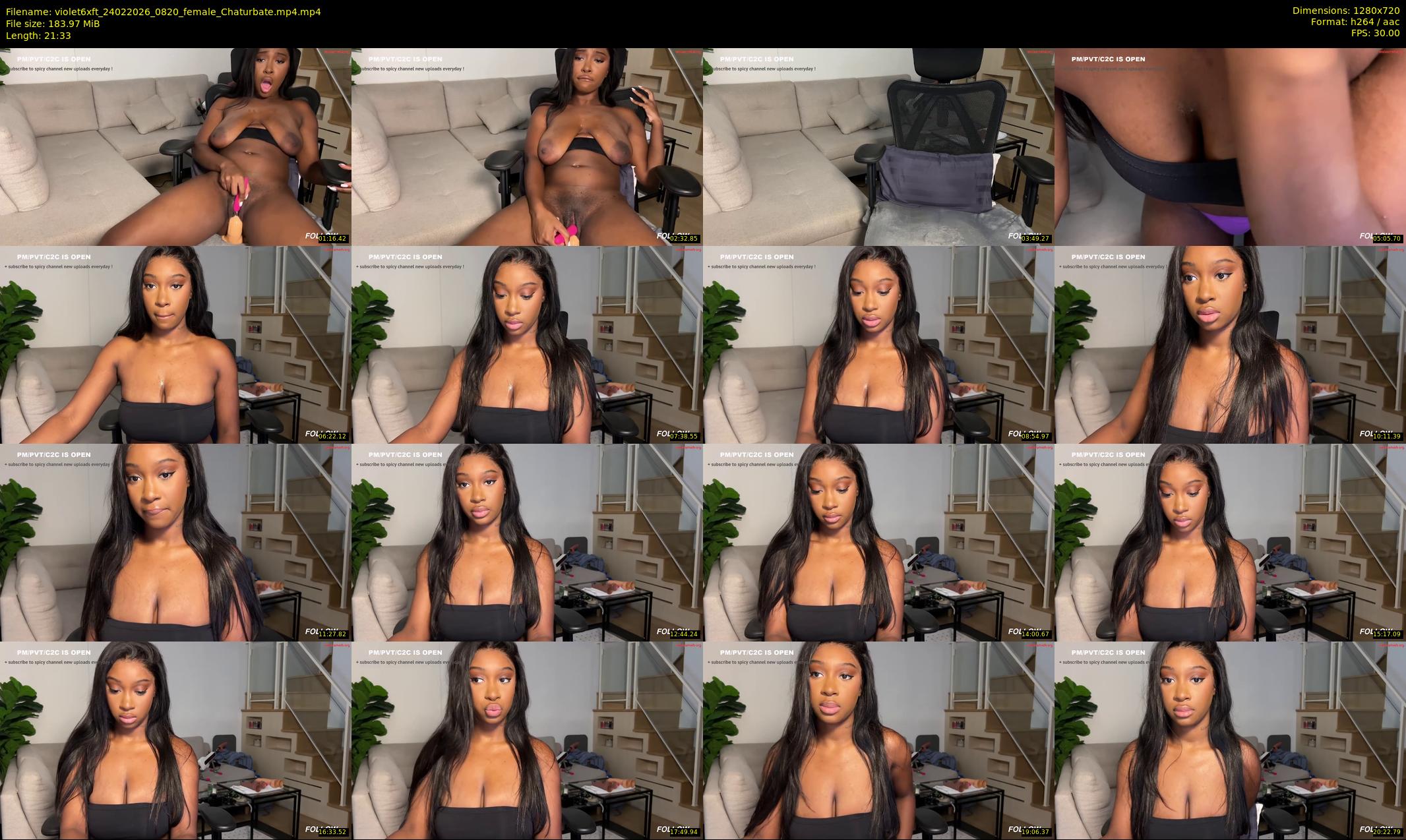 violet6xft — 22 minute Chaturbate female cam show recording, 720p, Feb 24, 2026