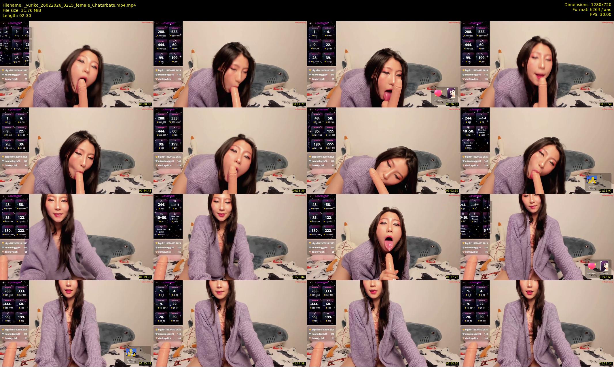 _yuriko — 3 minute Chaturbate female cam show recording, 720p, Feb 26, 2026