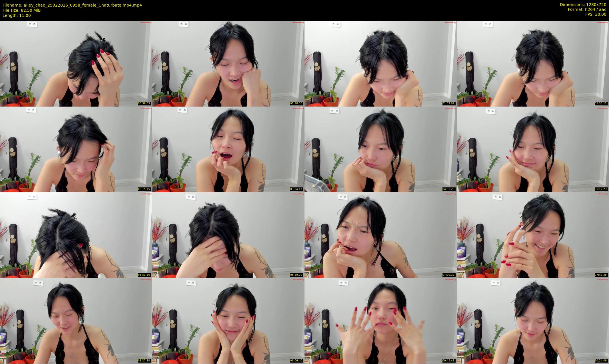 ailey_chao — 11 minute Chaturbate female cam show recording, 720p, Feb 25, 2026