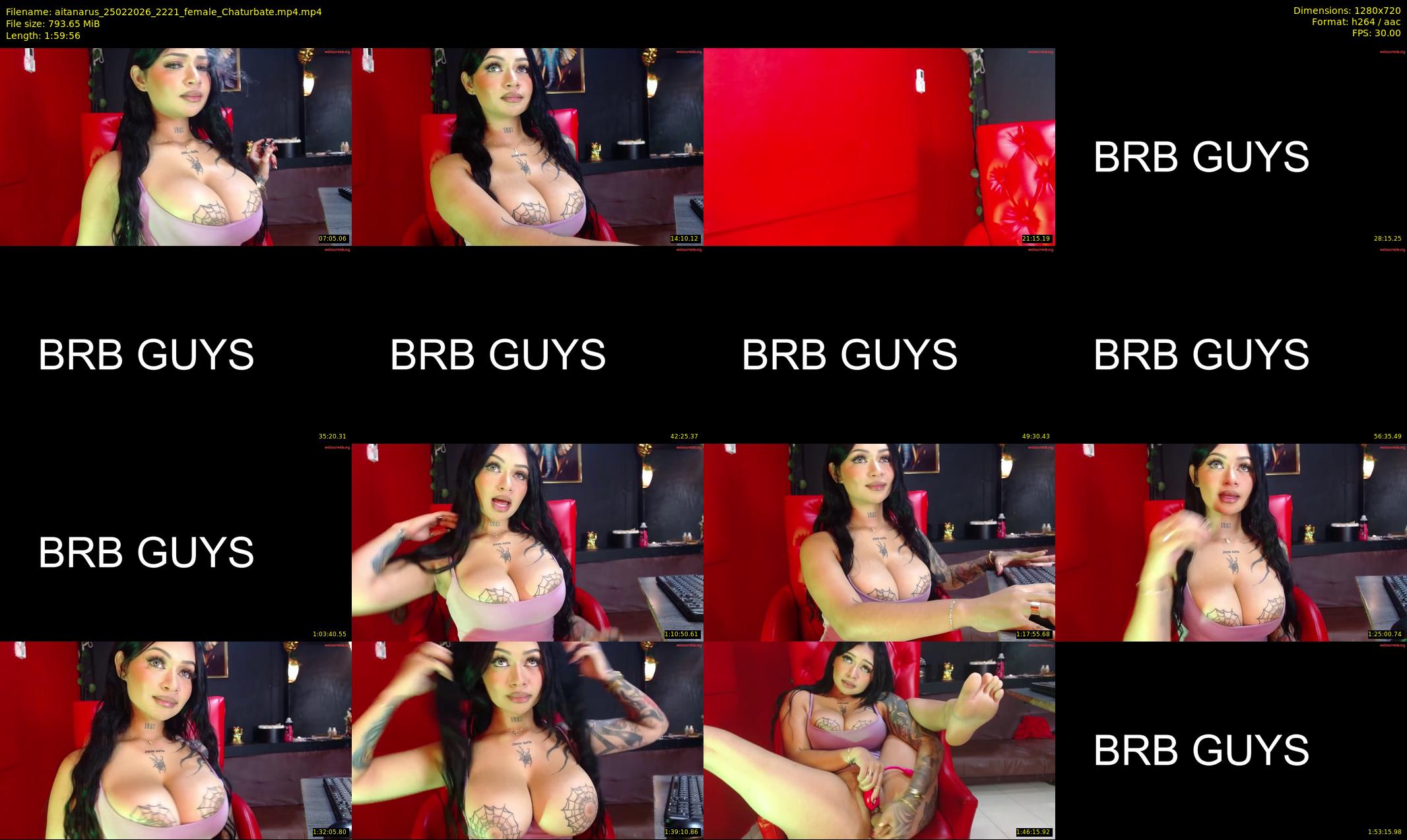 aitanarus — 120 minute Chaturbate female cam show recording, 720p, Feb 25, 2026