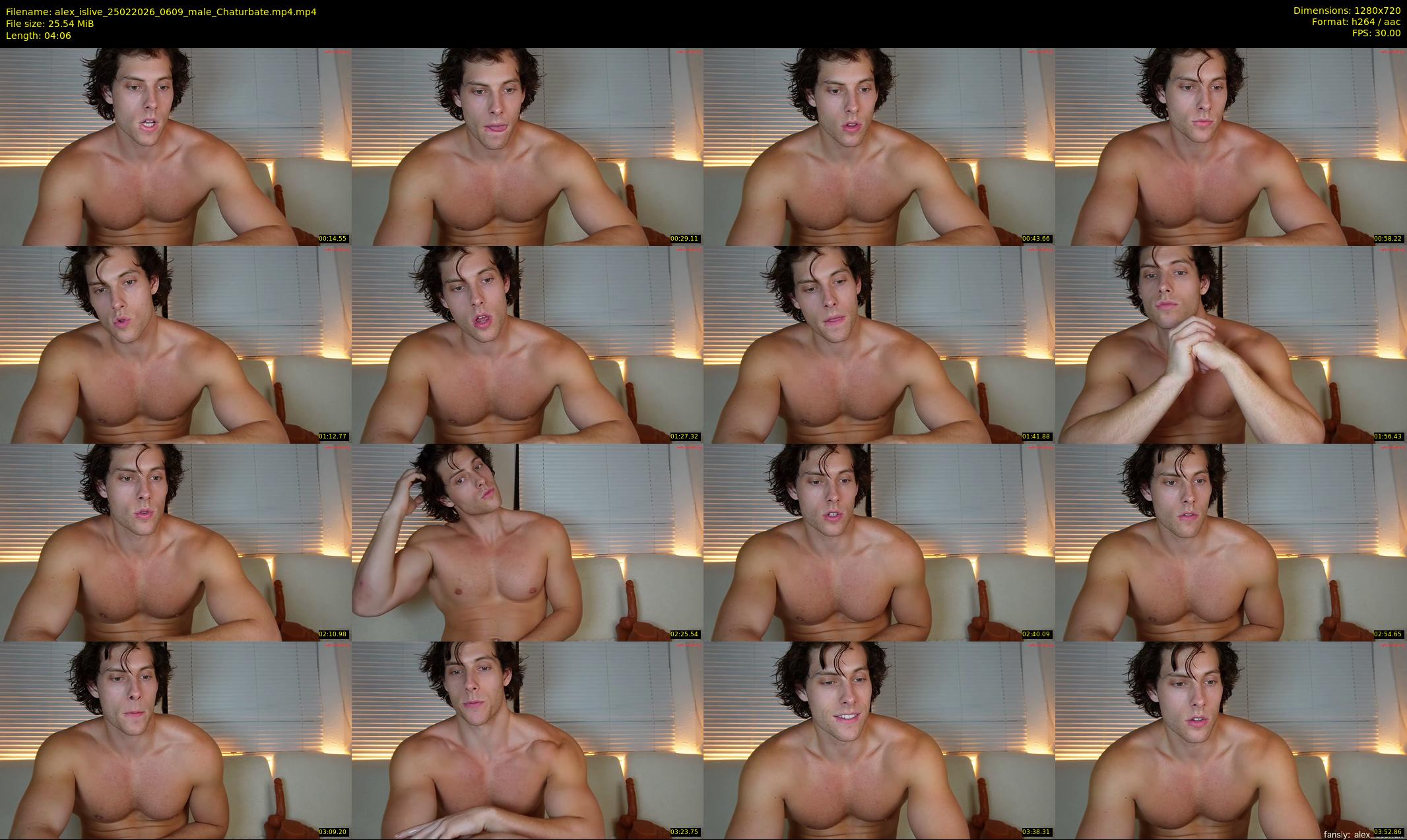 alex_islive — 5 minute Chaturbate male cam show recording, 720p, Feb 25, 2026