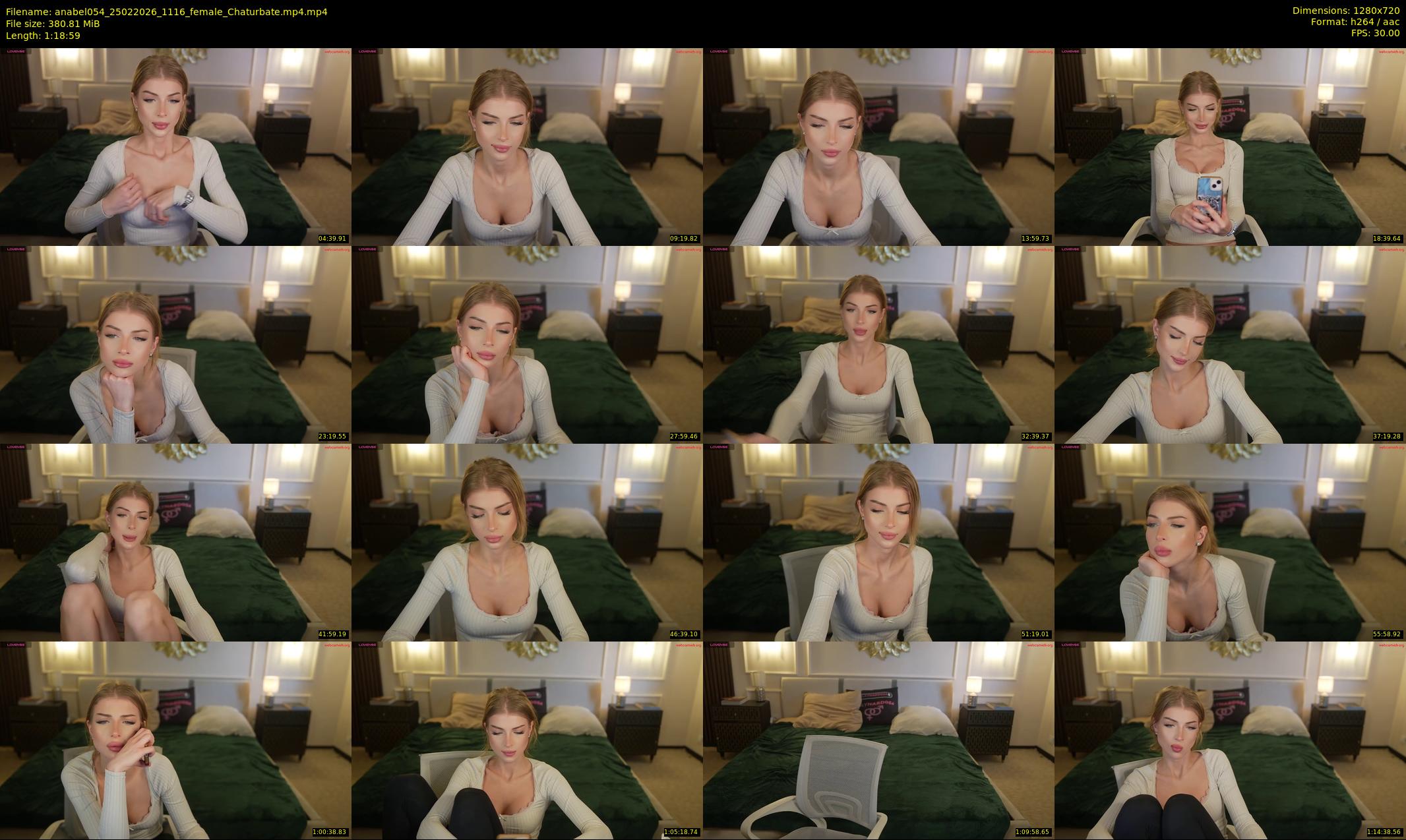 anabel054 — 79 minute Chaturbate female cam show recording, 720p, Feb 25, 2026