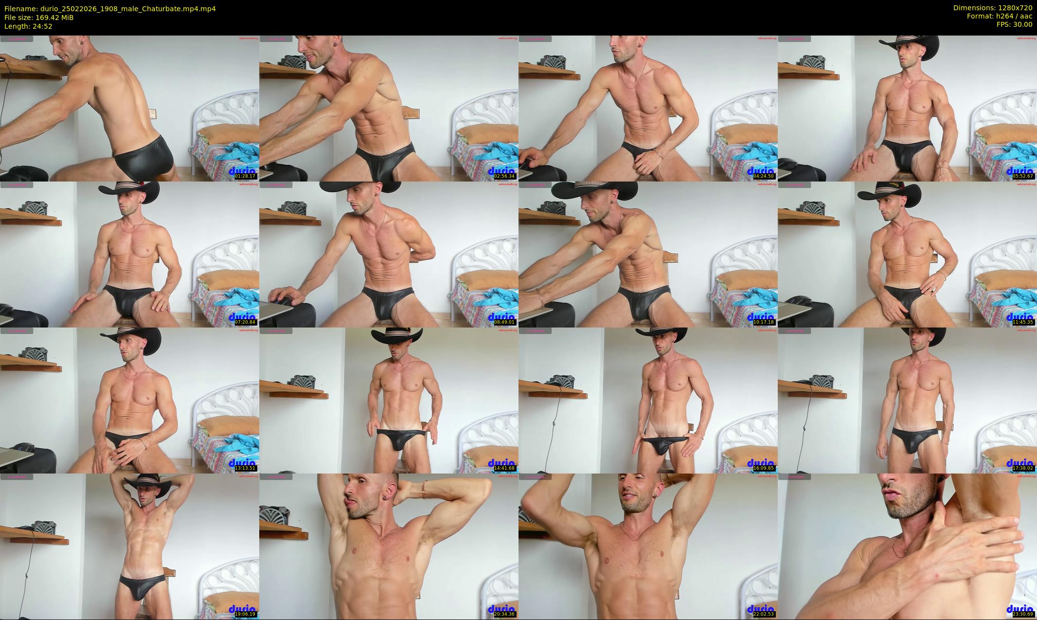durio — 25 minute Chaturbate male cam show recording, 720p, Feb 25, 2026
