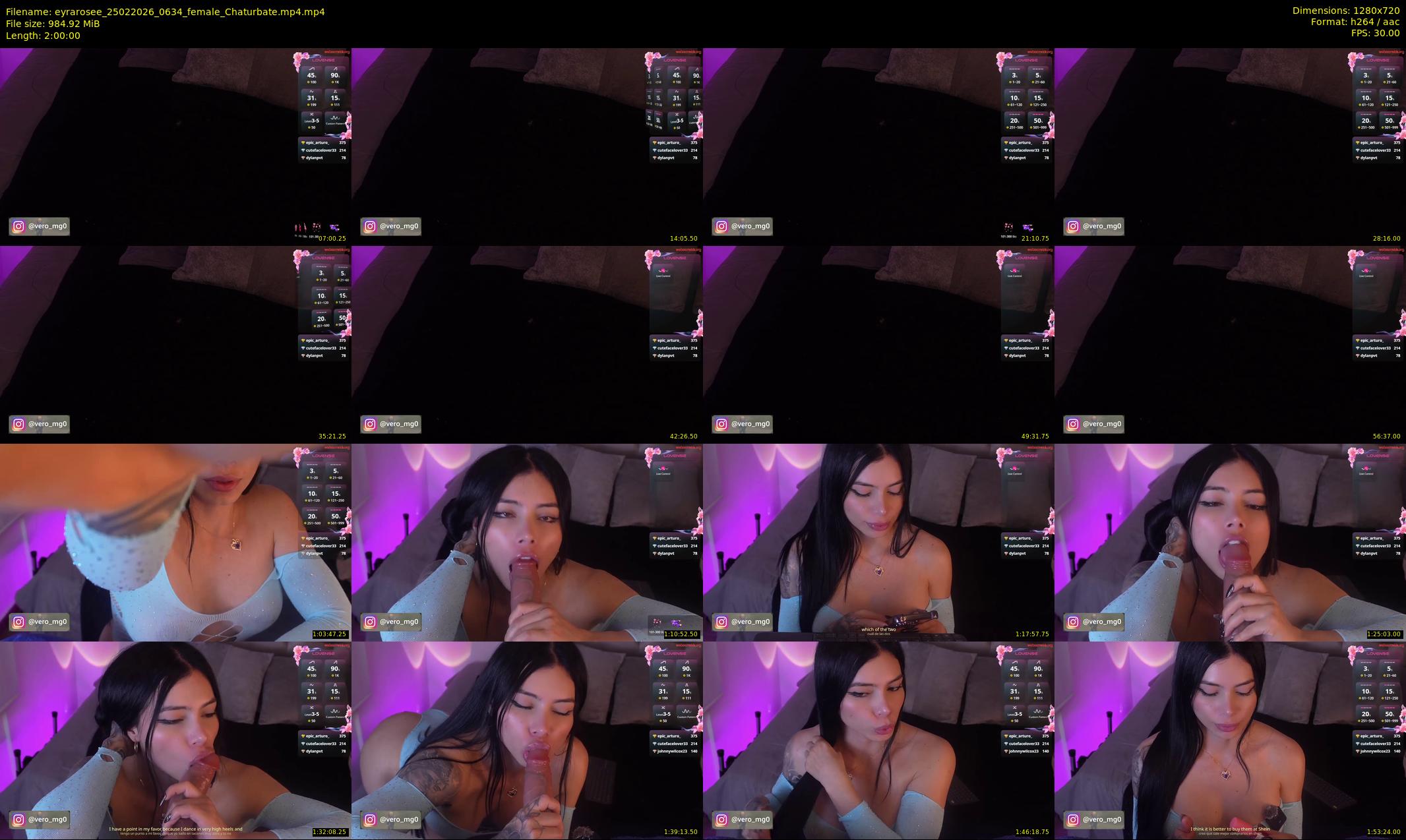 eyrarosee — 120 minute Chaturbate female cam show recording, 720p, Feb 25, 2026