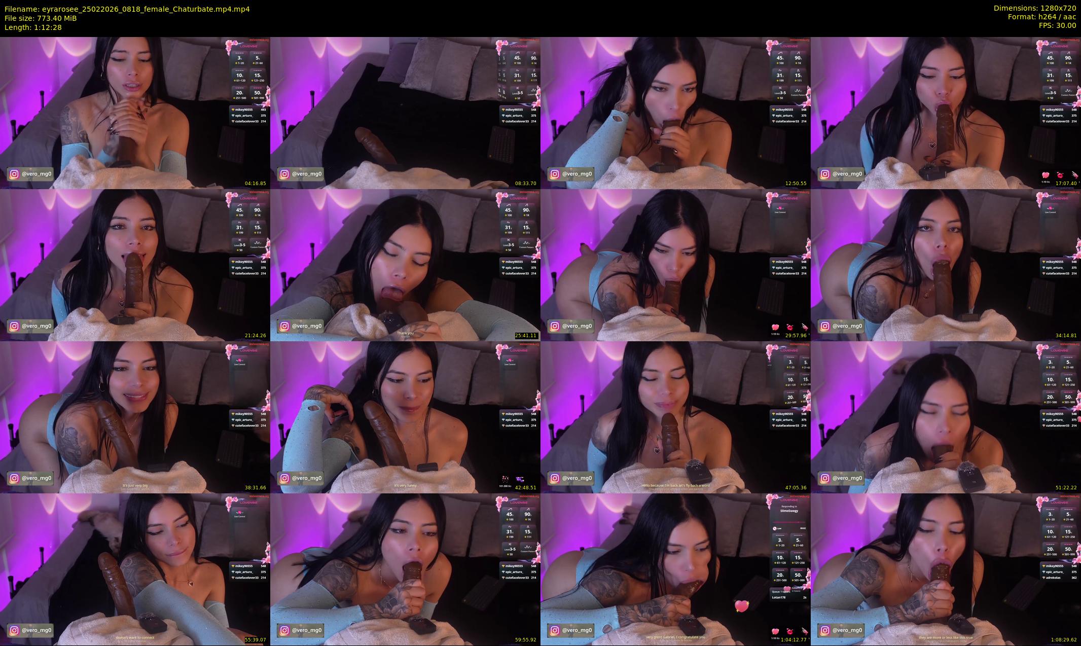 eyrarosee — 73 minute Chaturbate female cam show recording, 720p, Feb 25, 2026