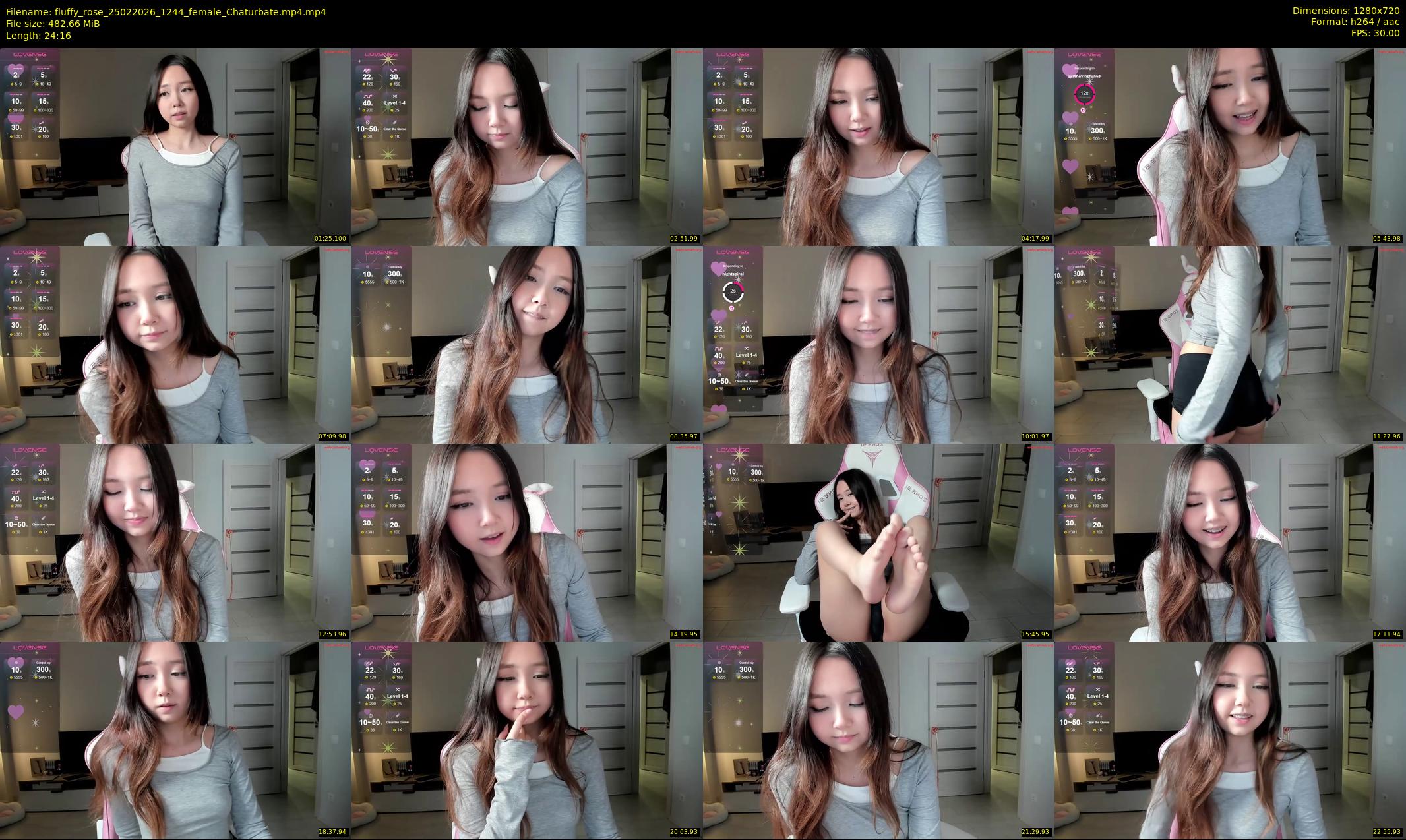 fluffy_rose — 25 minute Chaturbate female cam show recording, 720p, Feb 25, 2026