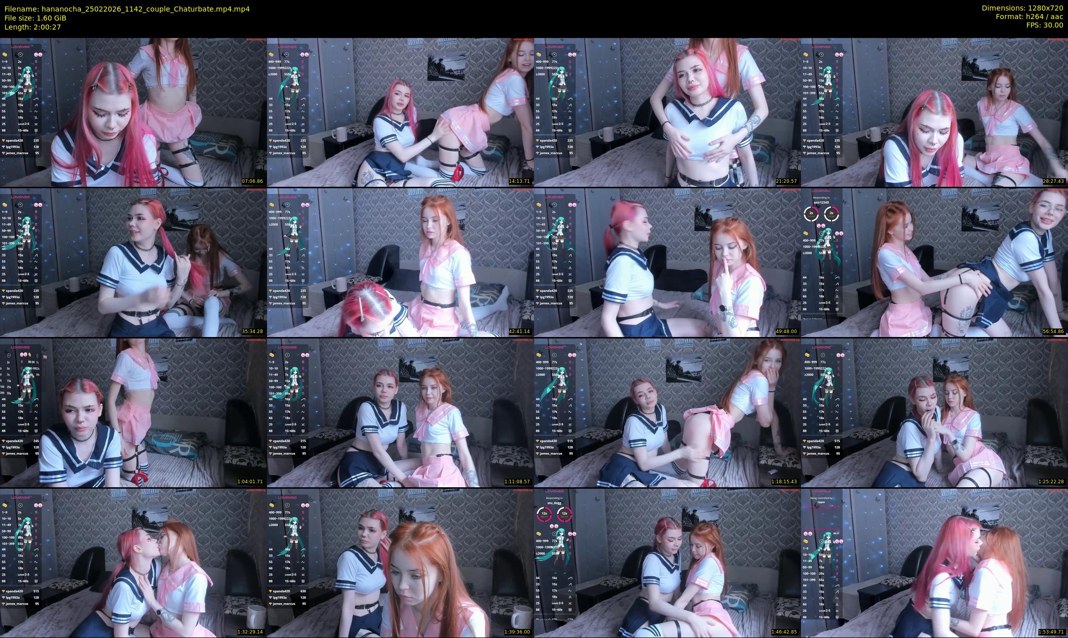 hananocha — 121 minute Chaturbate couple cam show recording, 720p, Feb 25, 2026