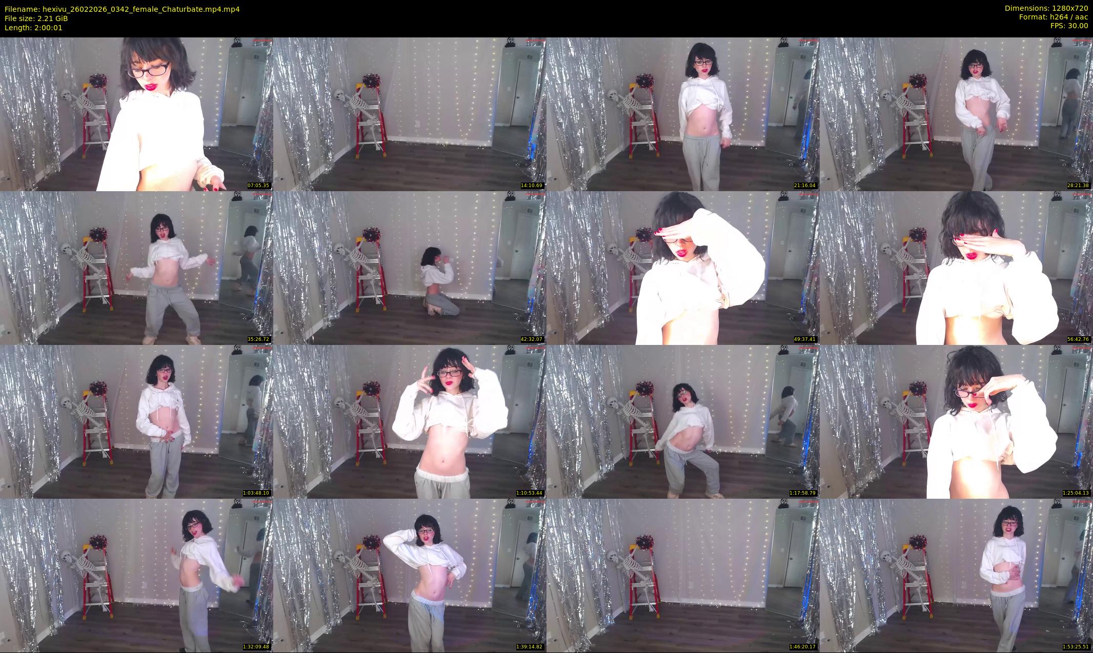 hexivu — 121 minute Chaturbate female cam show recording, 720p, Feb 26, 2026