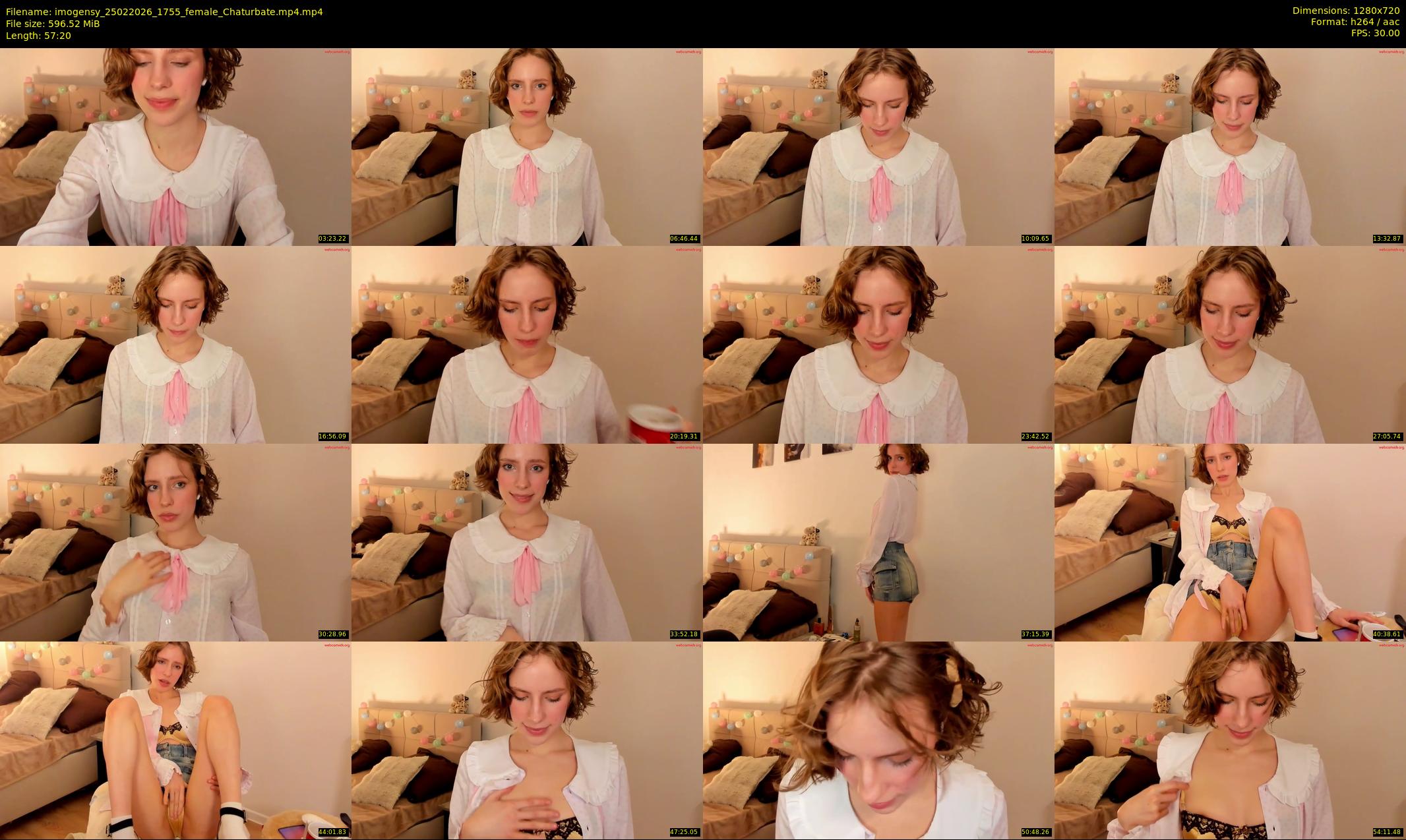 imogensy — 58 minute Chaturbate female cam show recording, 720p, Feb 25, 2026