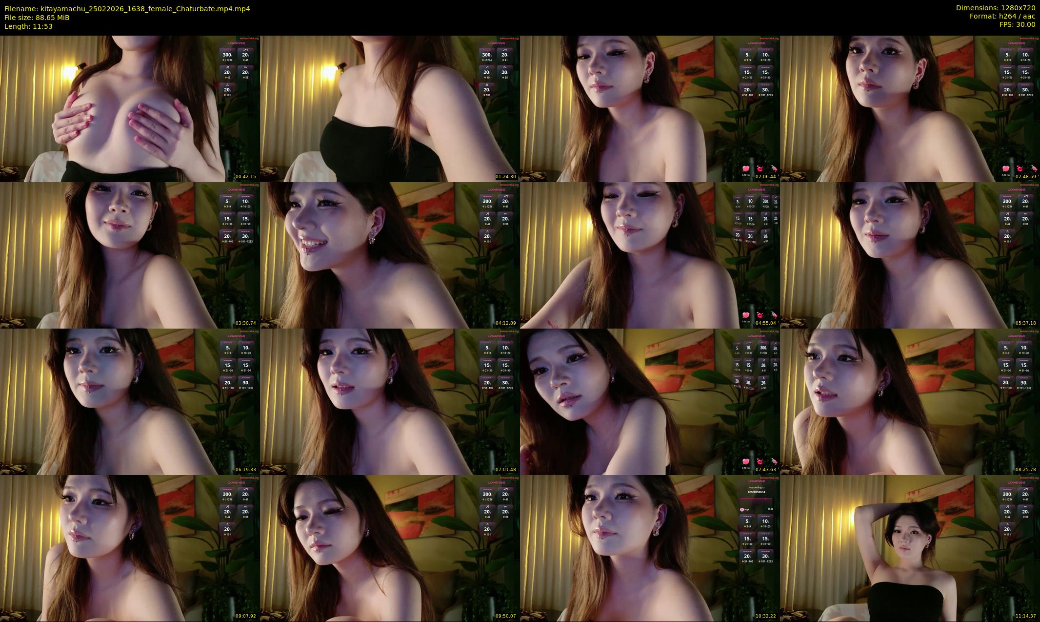 kitayamachu — 12 minute Chaturbate female cam show recording, 720p, Feb 25, 2026