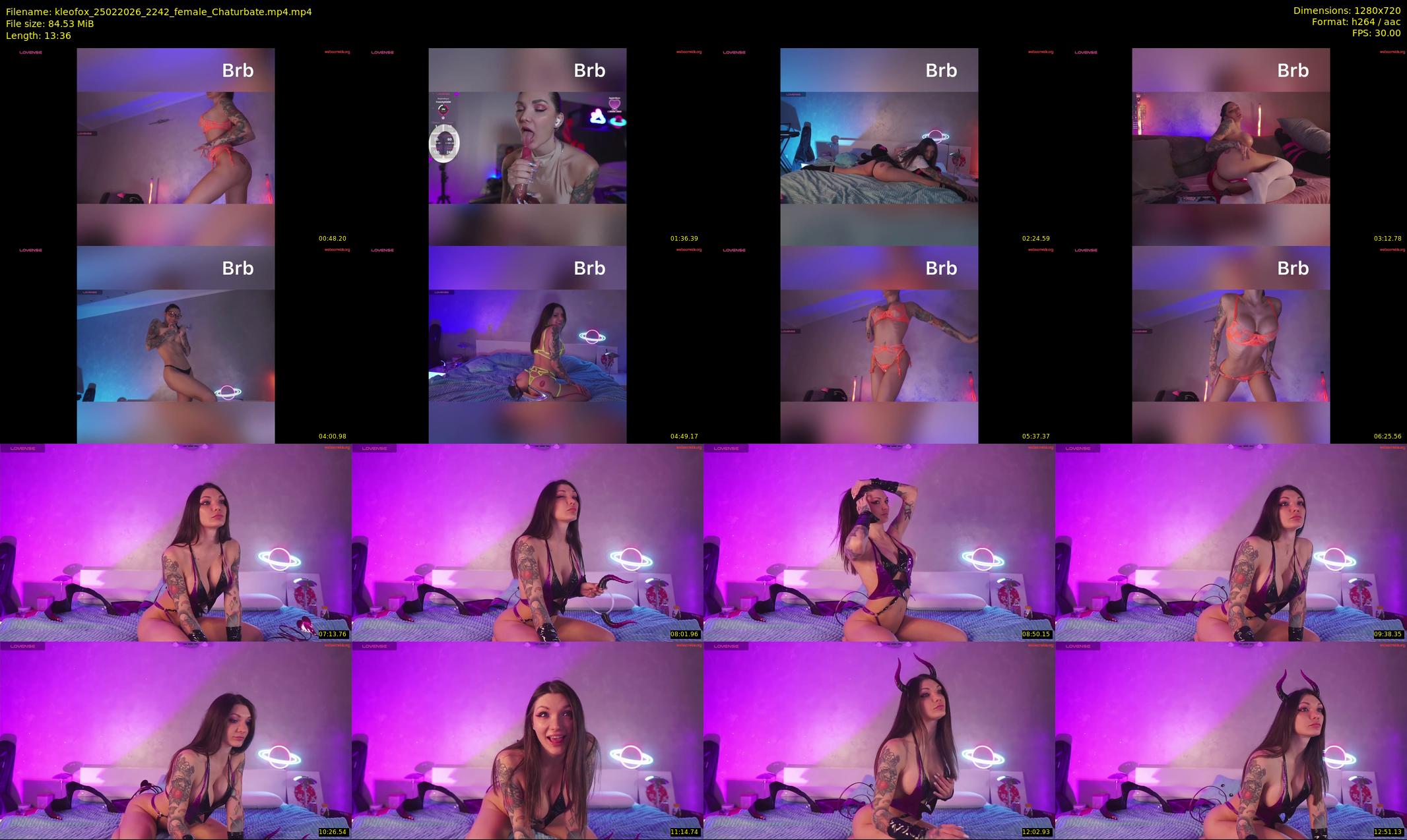 kleofox — 14 minute Chaturbate female cam show recording, 720p, Feb 25, 2026