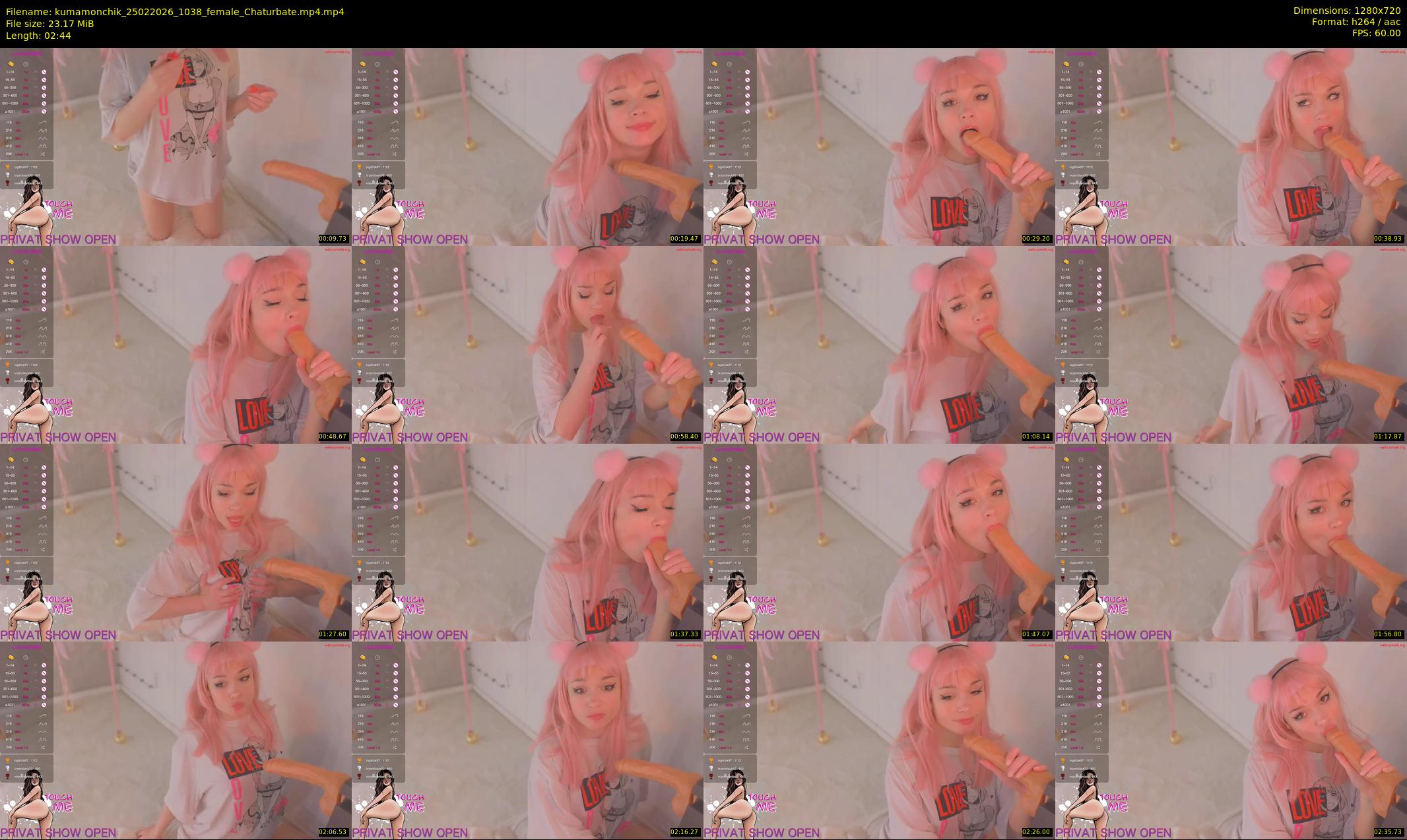 kumamonchik — 3 minute Chaturbate couple cam show recording, 720p, Feb 25, 2026