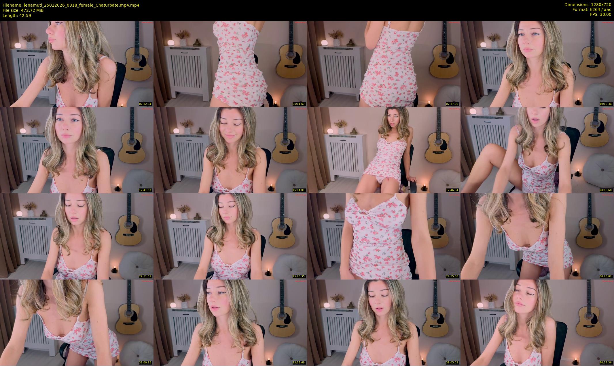 lenamuti — 43 minute Chaturbate female cam show recording, 720p, Feb 25, 2026