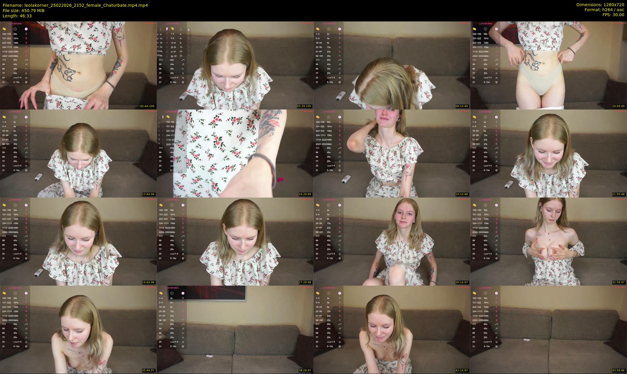 leolakorner — 47 minute Chaturbate female cam show recording, 720p, Feb 25, 2026