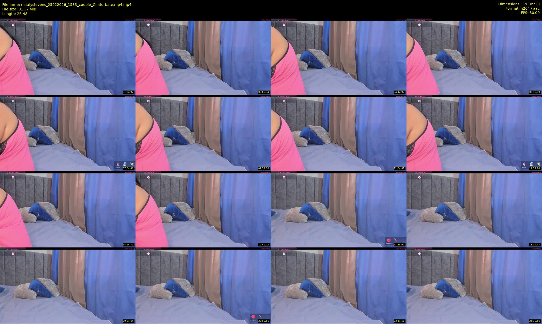 natalystevens — 27 minute Chaturbate couple cam show recording, 720p, Feb 25, 2026
