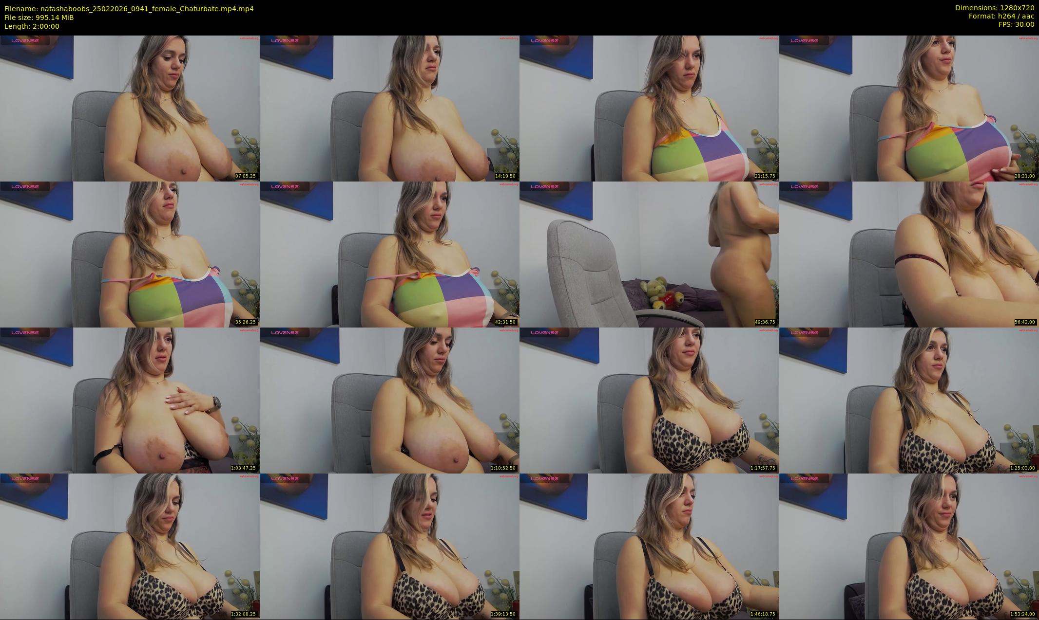 natashaboobs — 120 minute Chaturbate female cam show recording, 720p, Feb 25, 2026