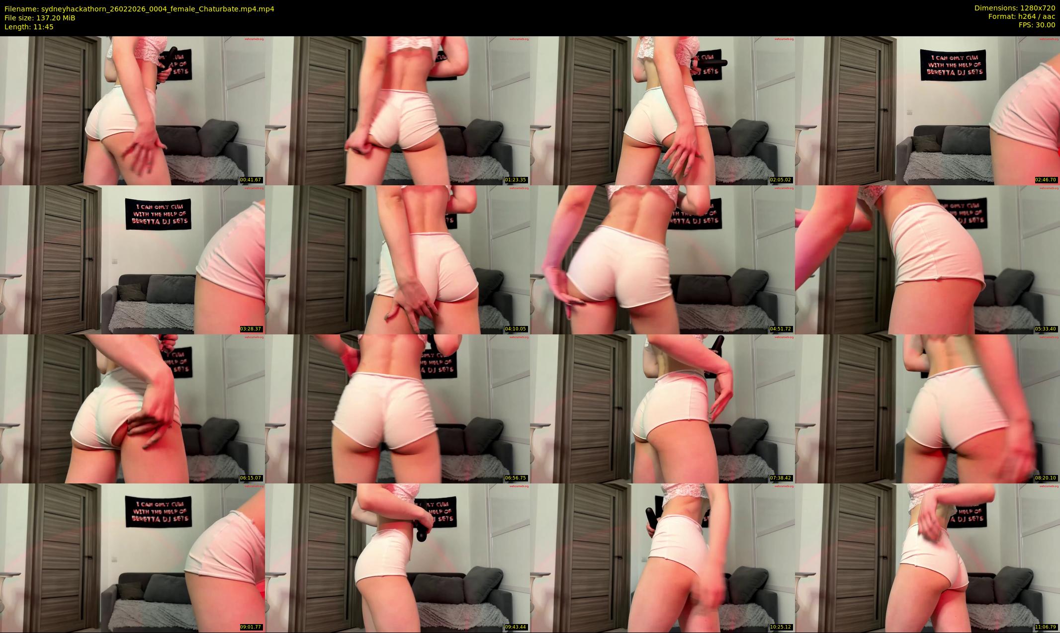 sydneyhackathorn — 12 minute Chaturbate female cam show recording, 720p, Feb 26, 2026
