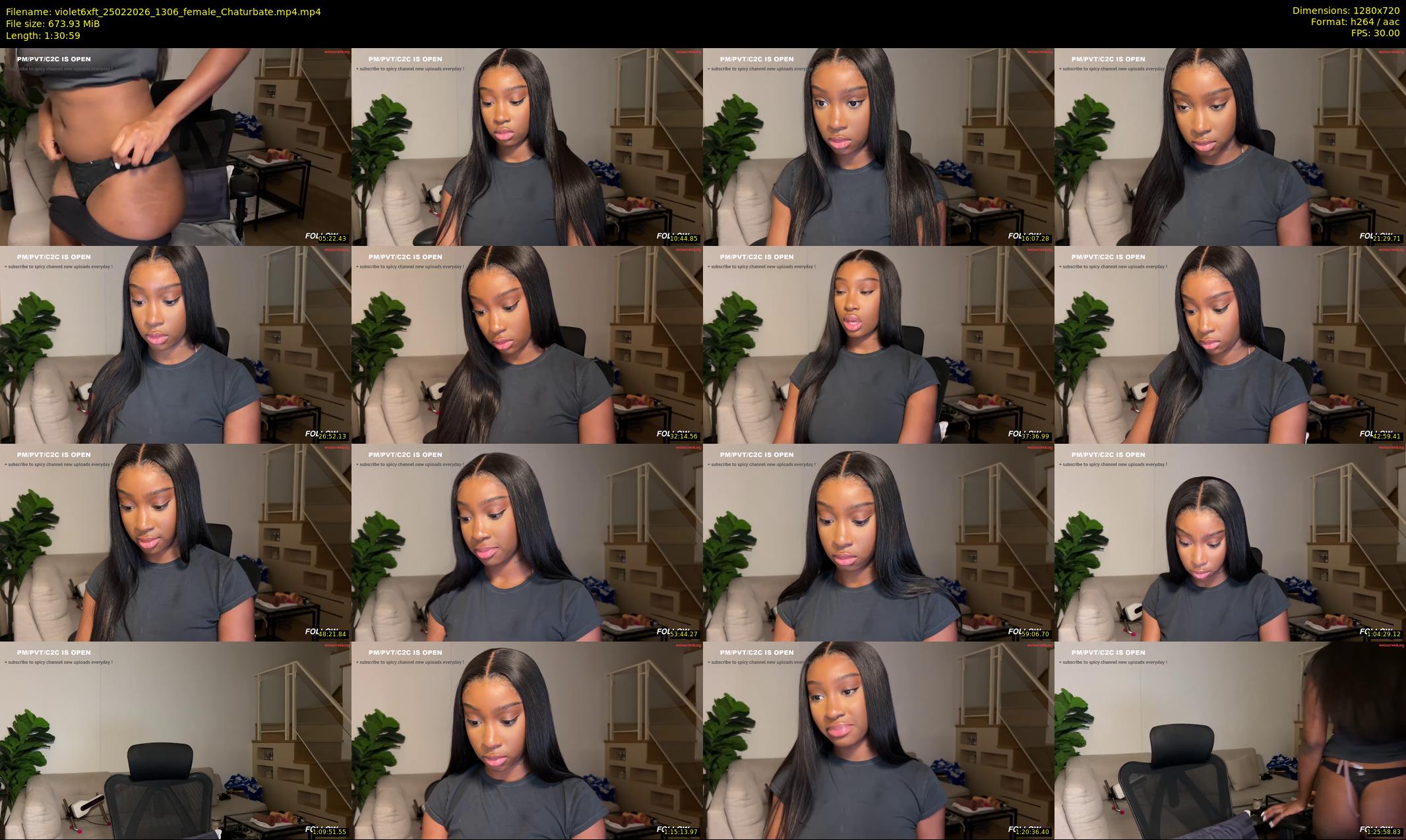 violet6xft — 91 minute Chaturbate female cam show recording, 720p, Feb 25, 2026