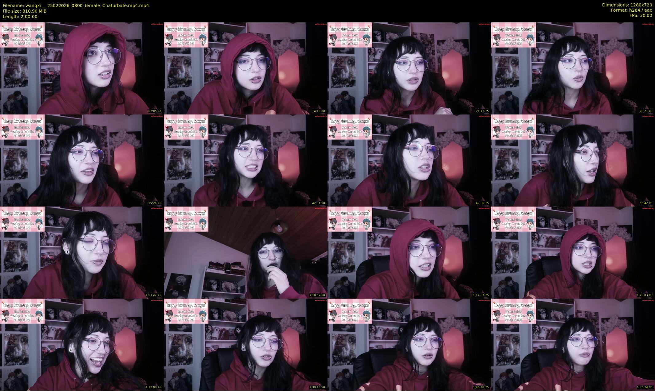 wangxi__ — 120 minute Chaturbate female cam show recording, 720p, Feb 25, 2026