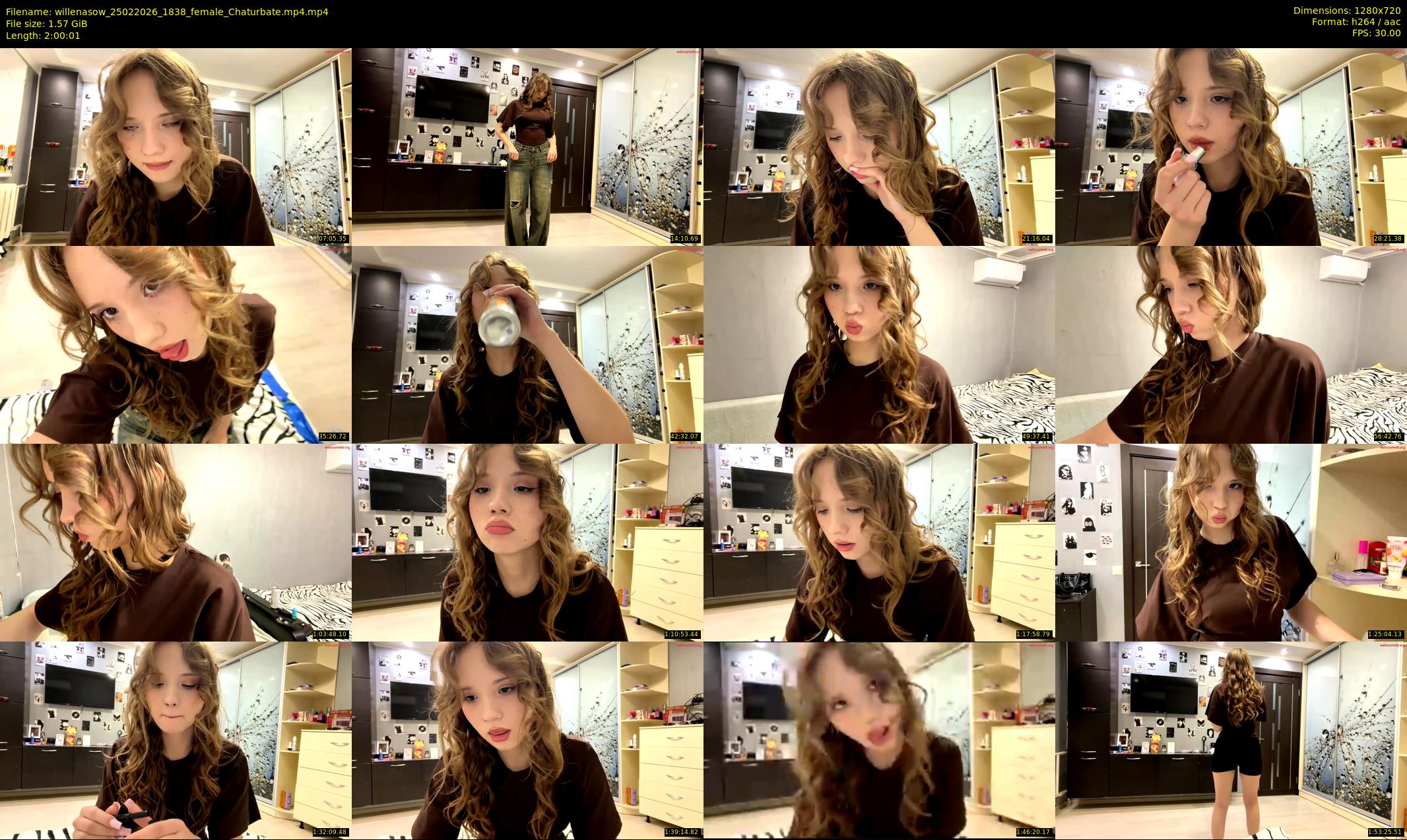 willenasow — 121 minute Chaturbate female cam show recording, 720p, Feb 25, 2026