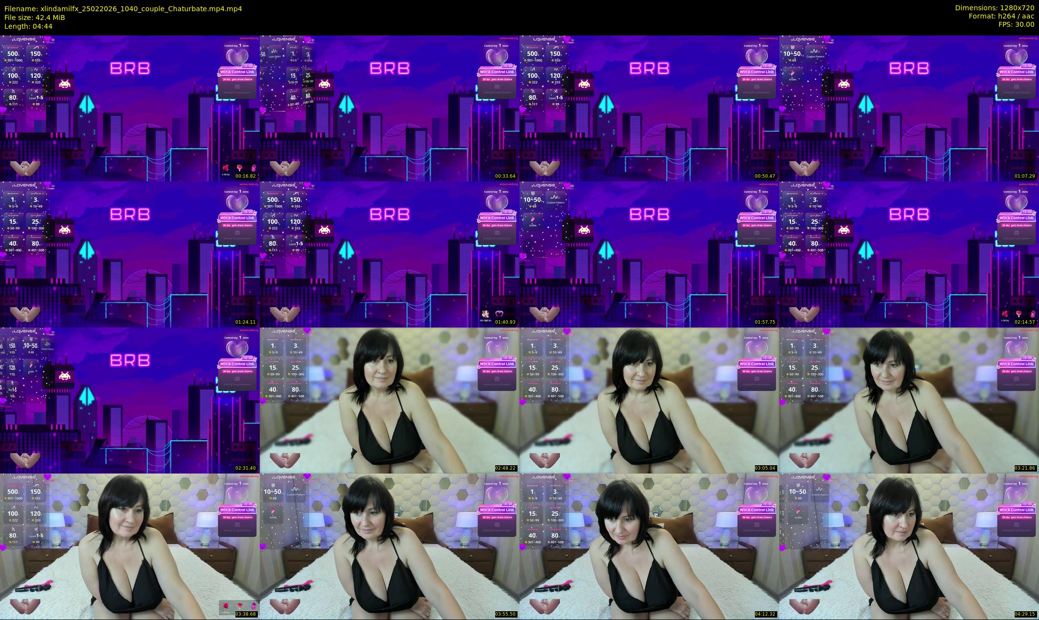 xlindamilfx — 5 minute Chaturbate female cam show recording, 720p, Feb 25, 2026