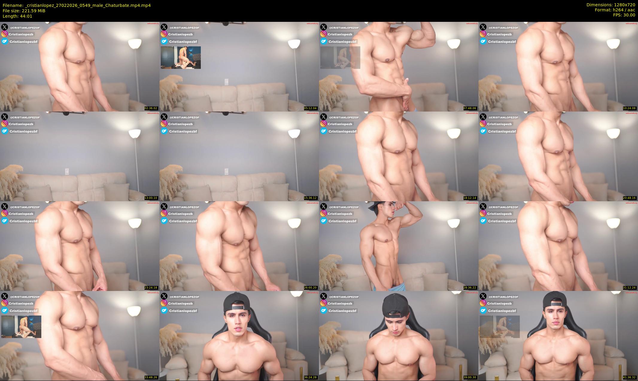 _cristianlopez — 45 minute Chaturbate male cam show recording, 720p, Feb 27, 2026