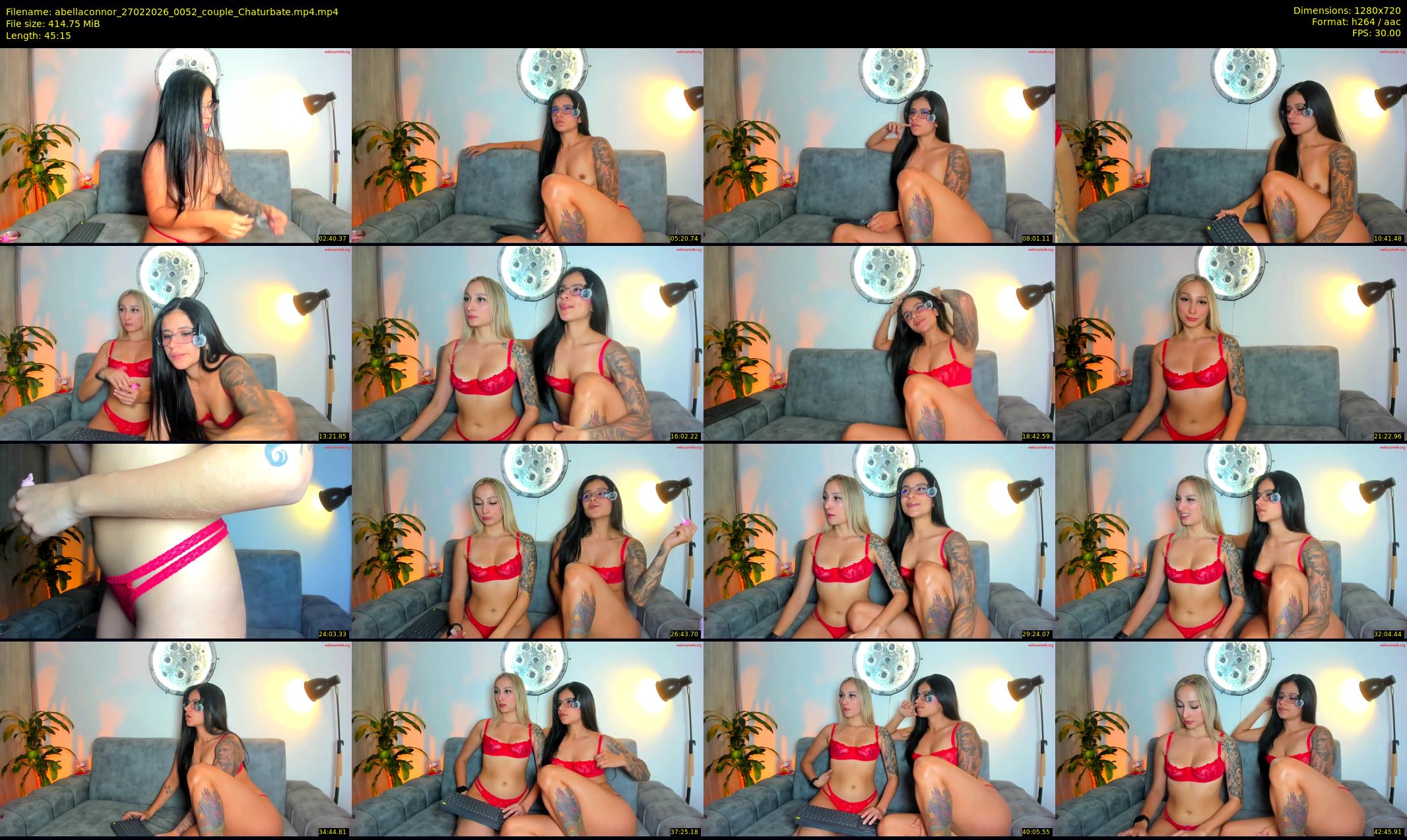 abellaconnor — 46 minute Chaturbate couple cam show recording, 720p, Feb 27, 2026