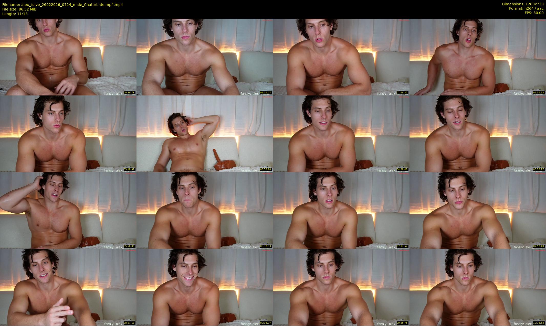 alex_islive — 12 minute Chaturbate male cam show recording, 720p, Feb 26, 2026