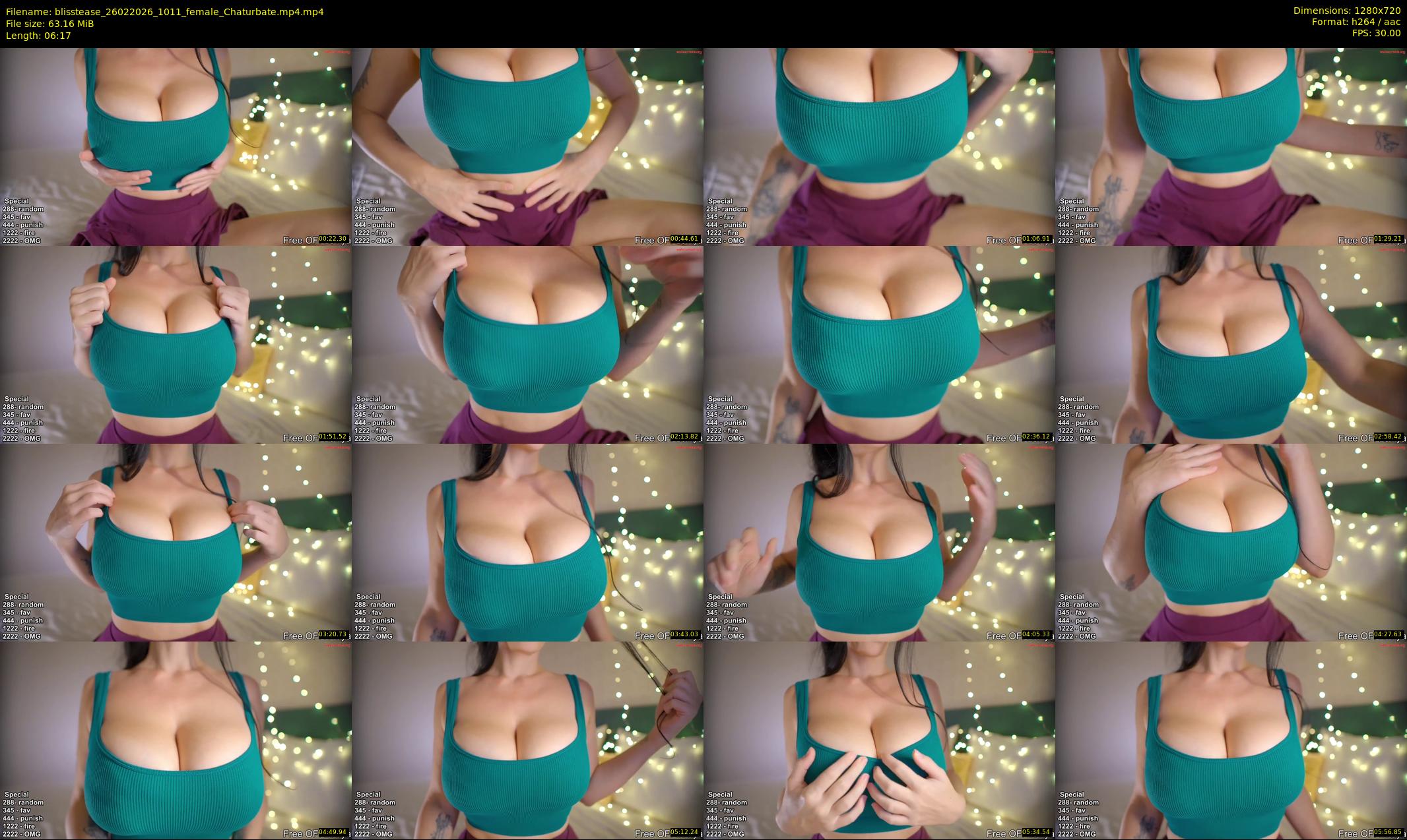 blisstease — 7 minute Chaturbate female cam show recording, 720p, Feb 26, 2026