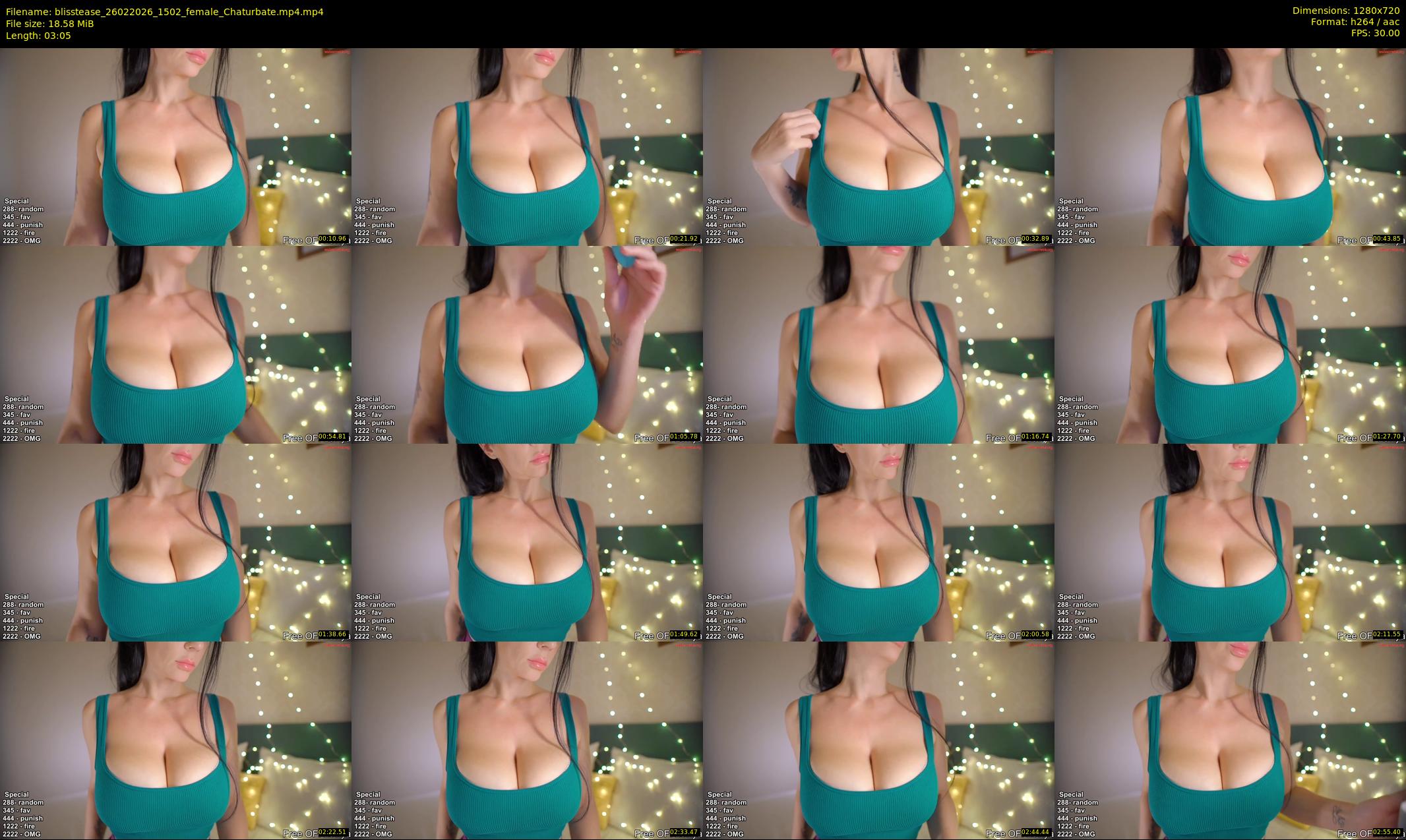 blisstease — 4 minute Chaturbate female cam show recording, 720p, Feb 26, 2026